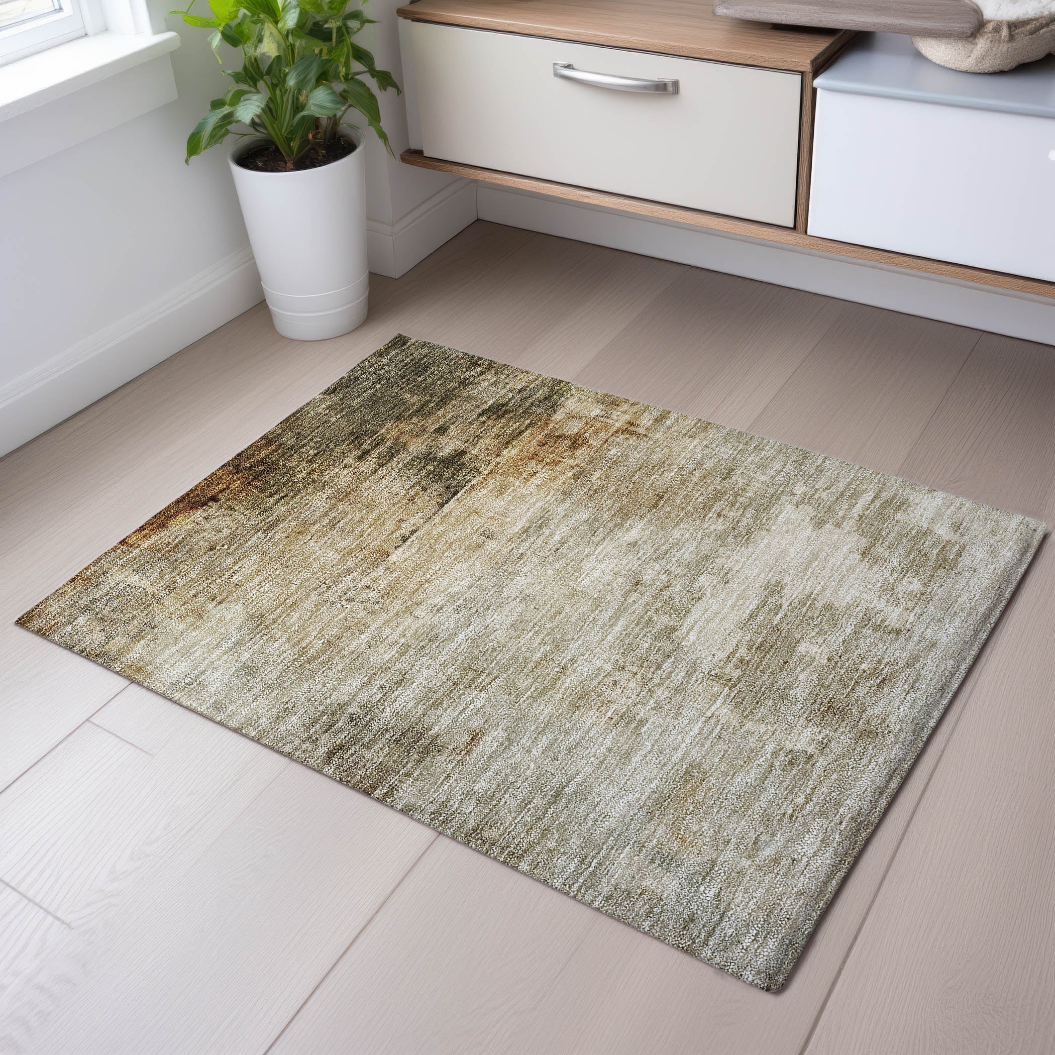 Lucerne Machine Washable Transitional Linen Ivory Rug 1'8" x 2'6" #shape_Rectangle