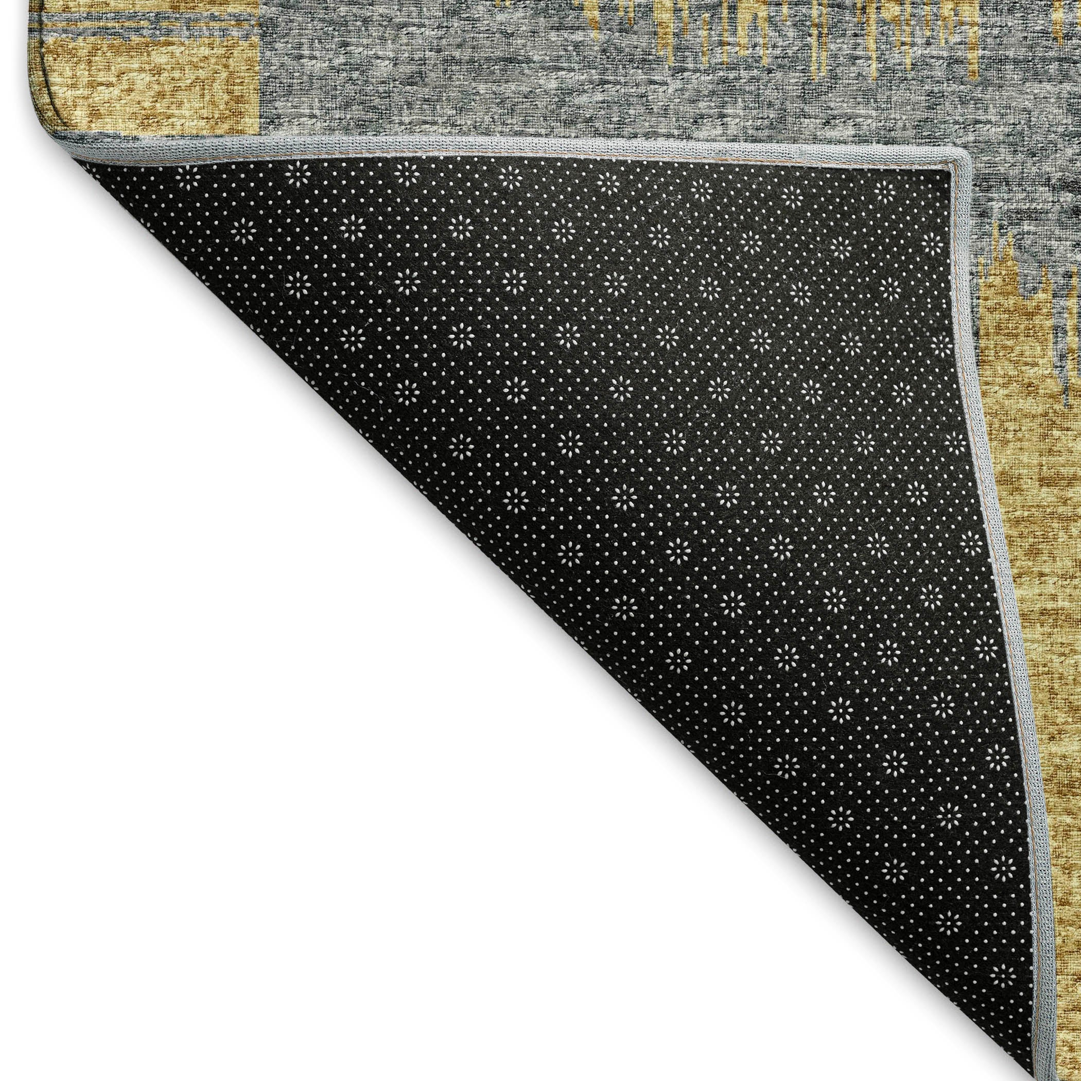 Bergen Machine Washable Transitional Gilded Yellow Rug 1'8" x 2'6" #shape_Rectangle