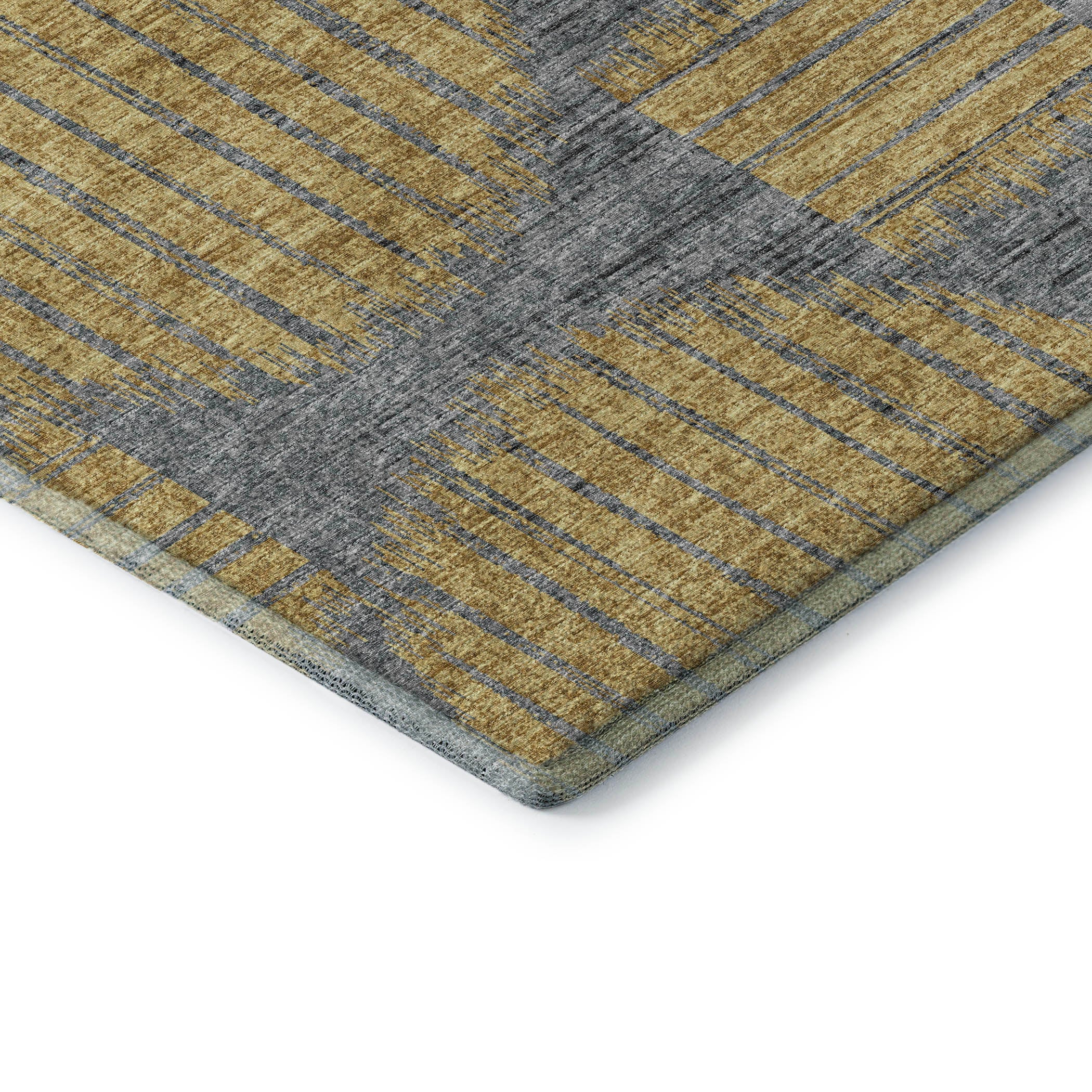 Bergen Machine Washable Transitional Gilded Yellow Rug 1'8" x 2'6" #shape_Rectangle
