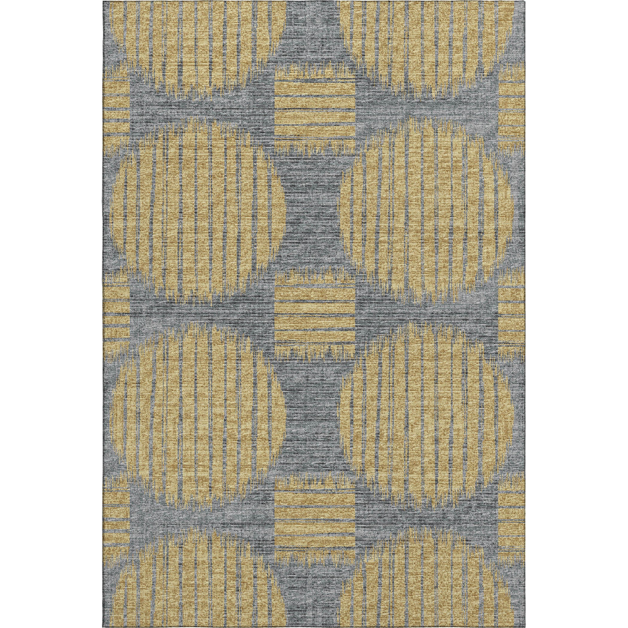 Bergen Machine Washable Transitional Gilded Yellow Rug 2'6" x 3'10" #shape_Rectangle