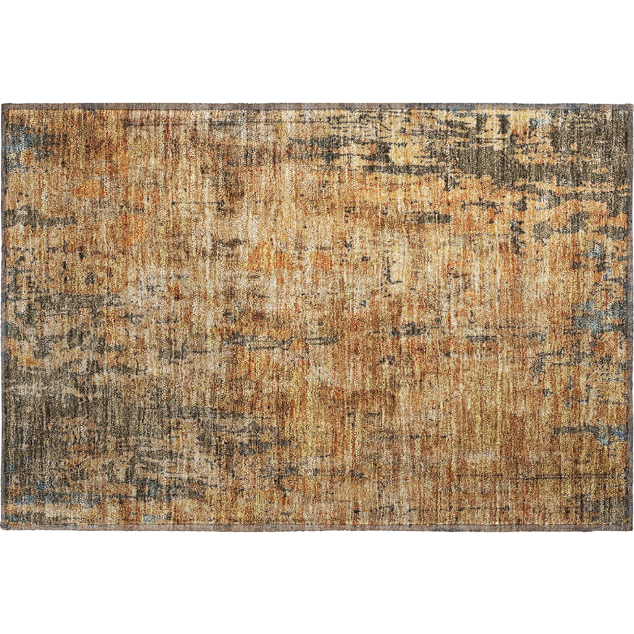 Sintra Machine Washable Transitional Copper Orange Rug 1'8" x 2'6" #shape_Rectangle