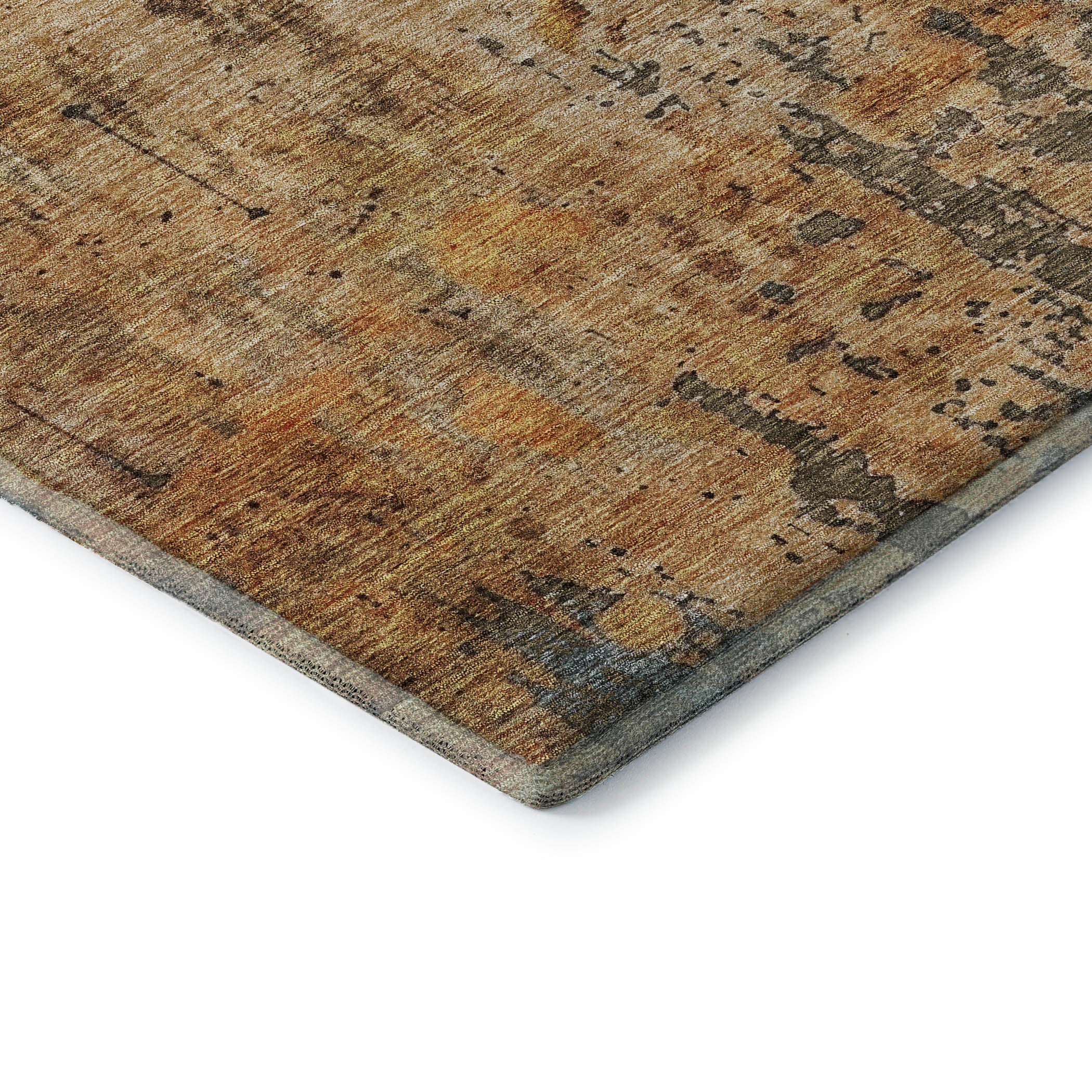 Sintra Machine Washable Transitional Copper Orange Rug 1'8" x 2'6" #shape_Rectangle