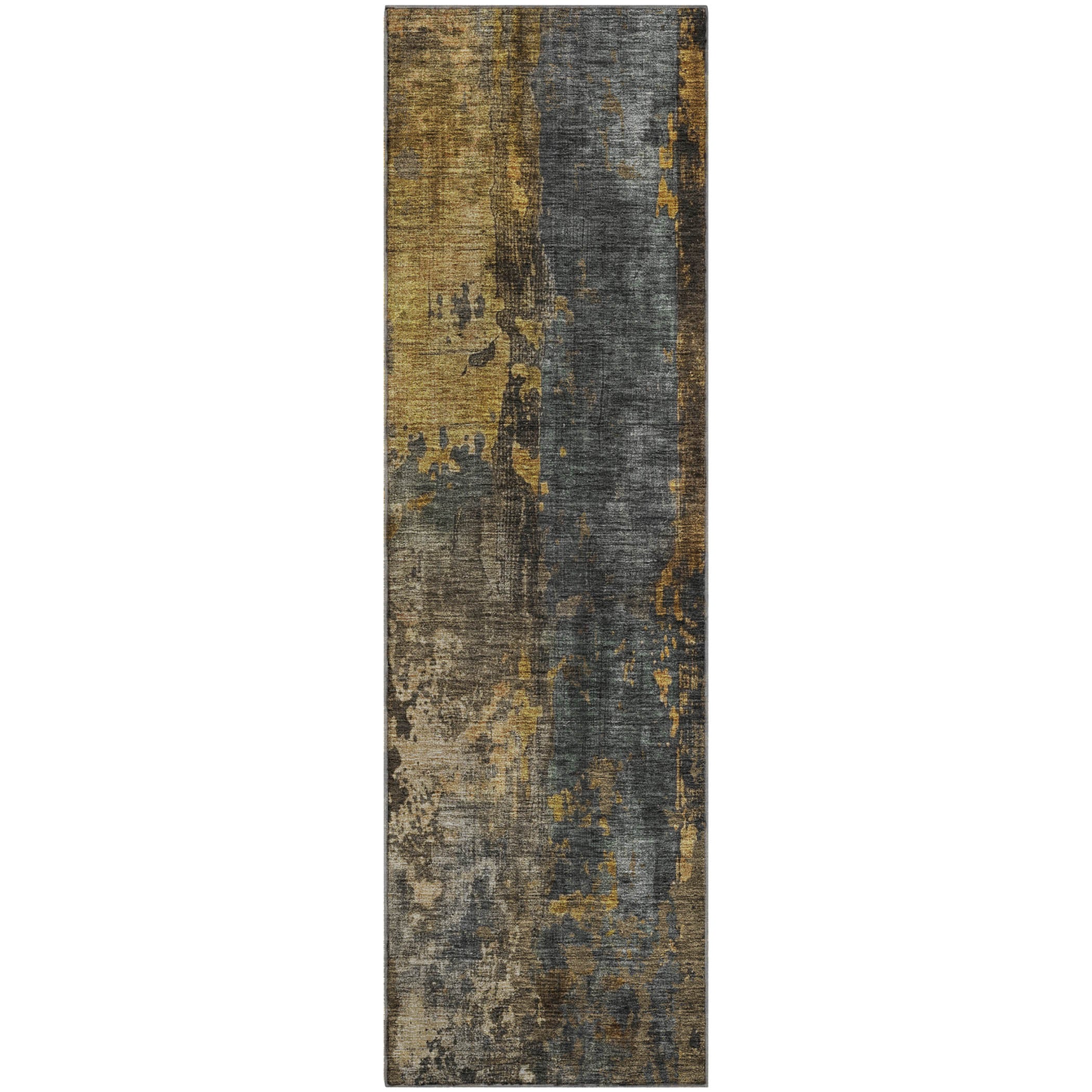 Cairo Machine Washable Transitional Gray Rug 2'3" x 7'6" #shape_Runner