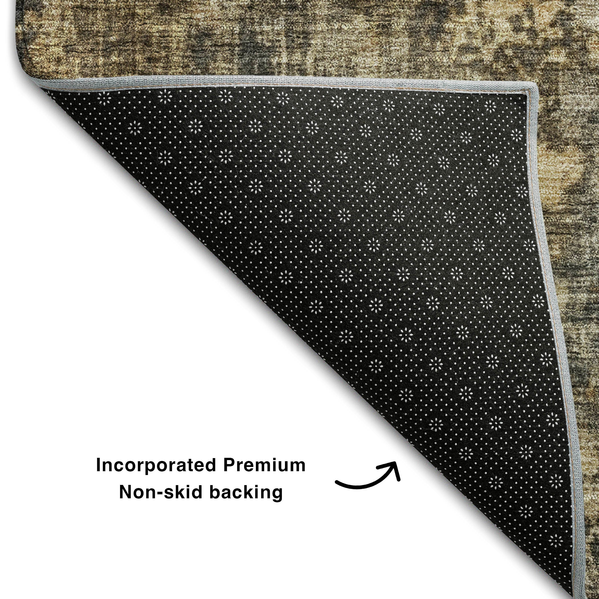 Cairo Machine Washable Transitional Gray Rug 1'8" x 2'6" #shape_Rectangle