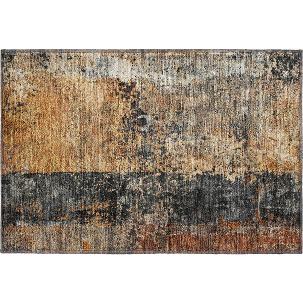 Dublin Machine Washable Transitional Copper Orange Rug 1'8" x 2'6"