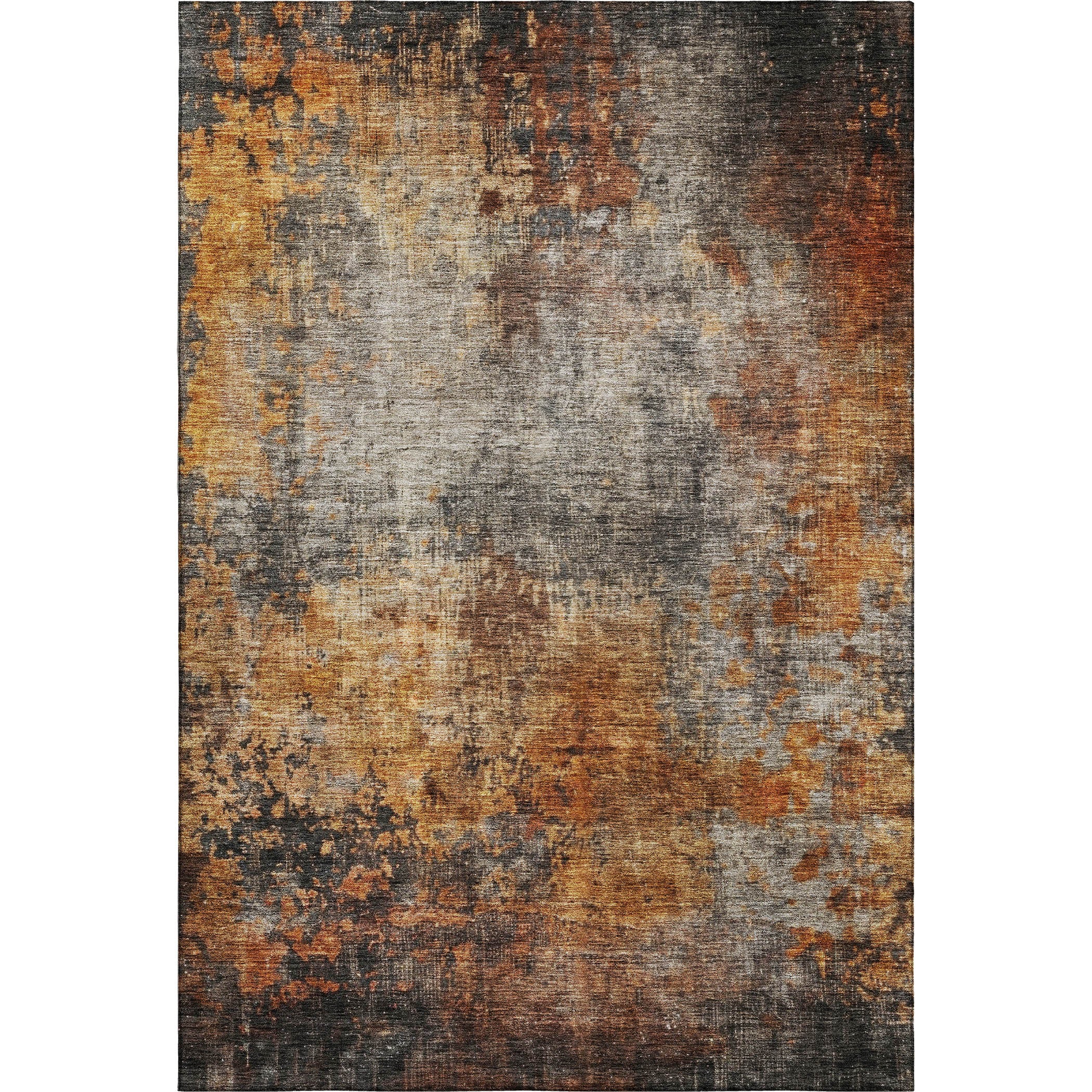 Hoi An Machine Washable Transitional Paprika Orange Rug 2'6" x 3'10" #shape_Rectangle