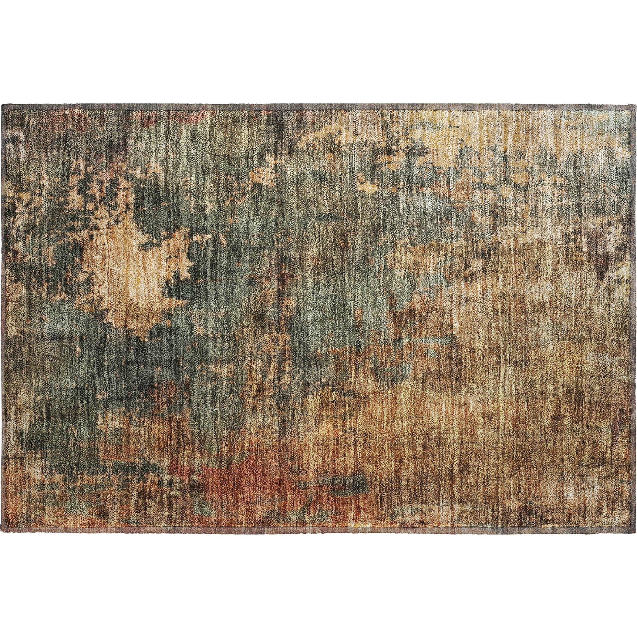 Cairo Machine Washable Transitional Sage Green Rug 1'8" x 2'6" #shape_Rectangle