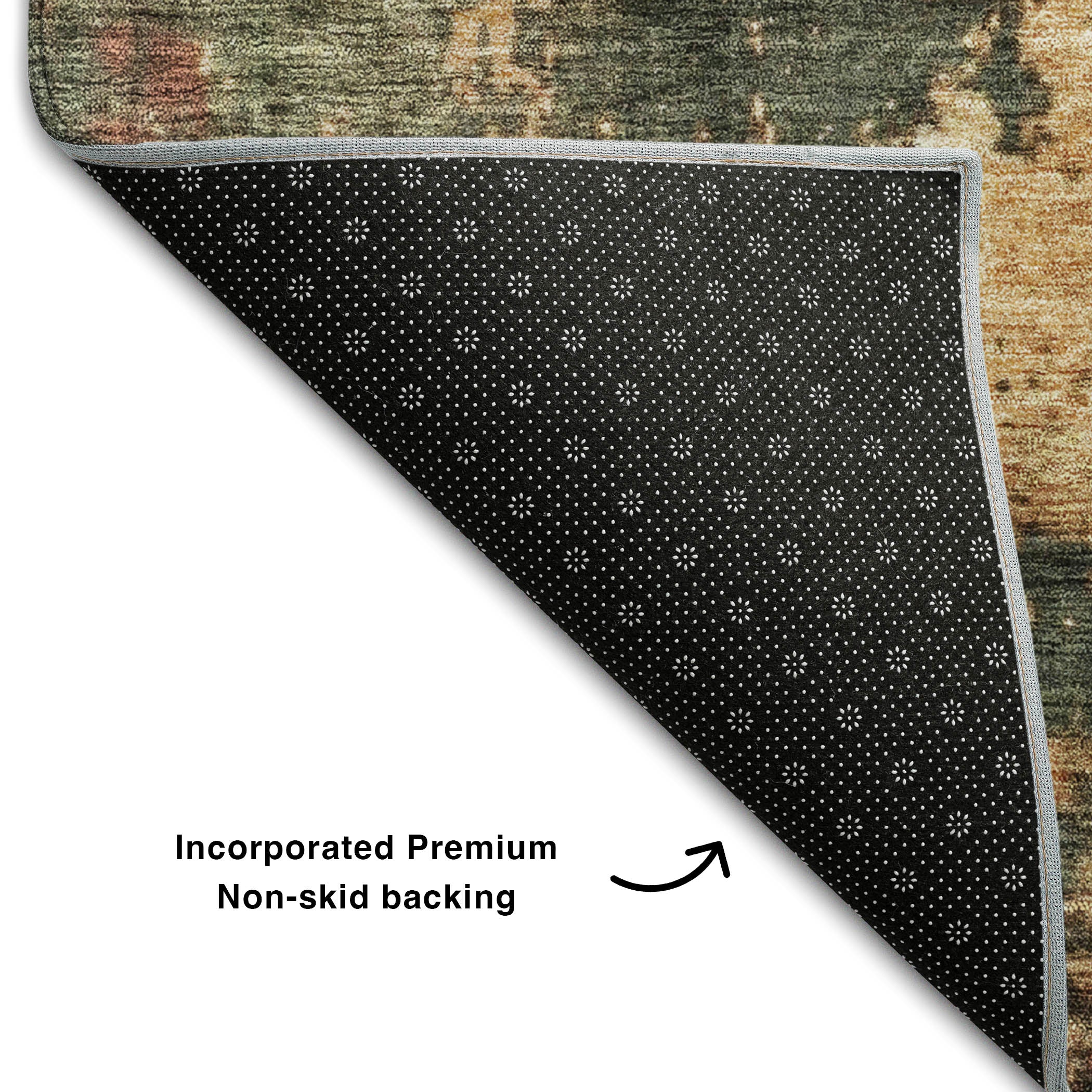 Cairo Machine Washable Transitional Sage Green Rug 1'8" x 2'6" #shape_Rectangle