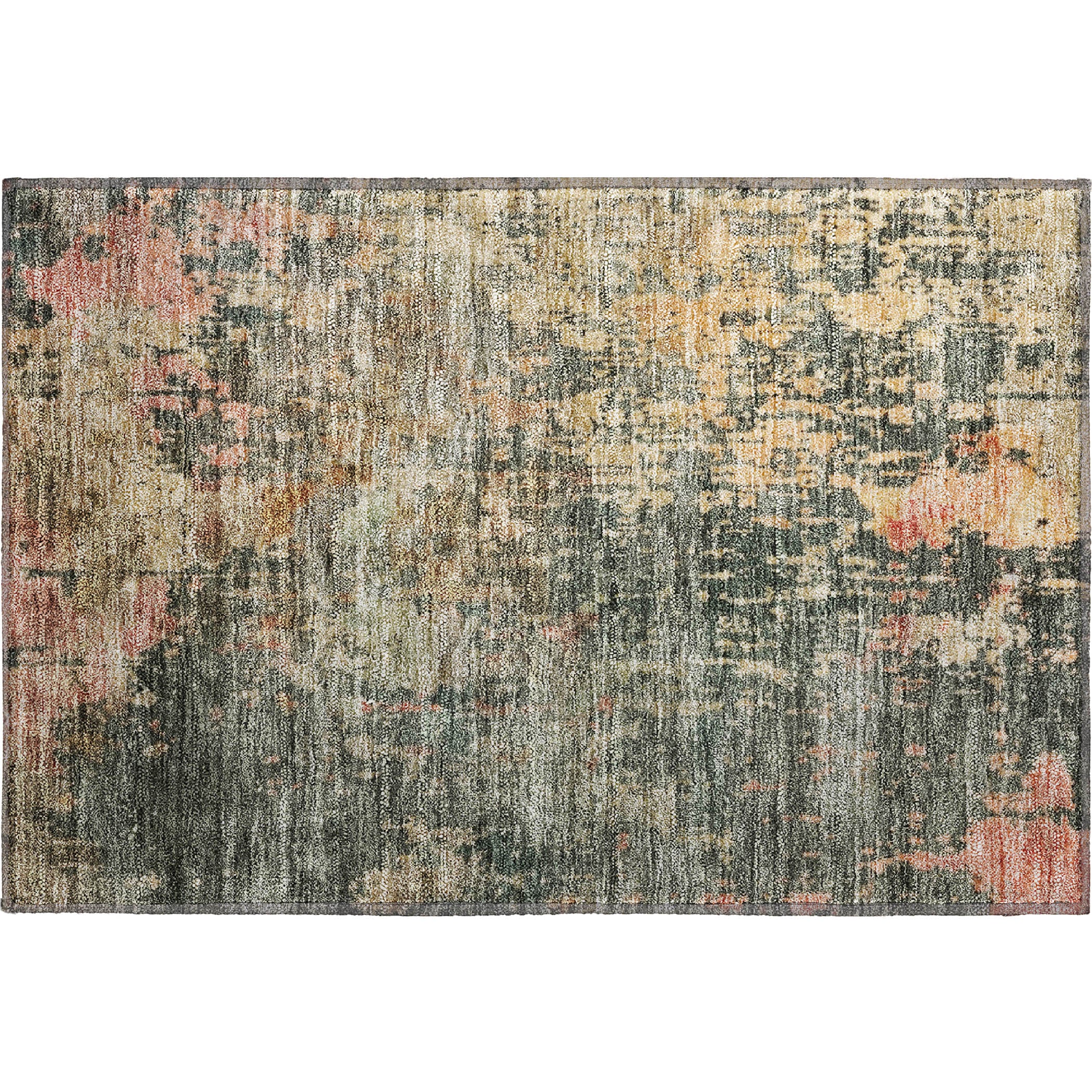 Dubrovnik Machine Washable Transitional Sage Green Rug 1'8" x 2'6" #shape_Rectangle