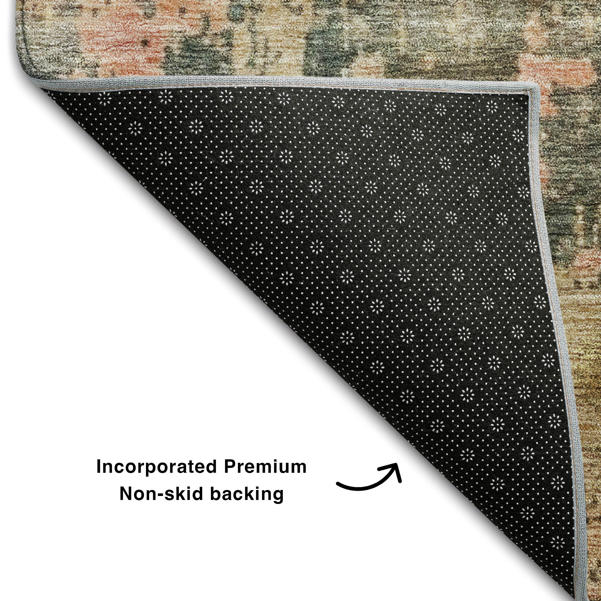 Dubrovnik Machine Washable Transitional Sage Green Rug 1'8" x 2'6" #shape_Rectangle