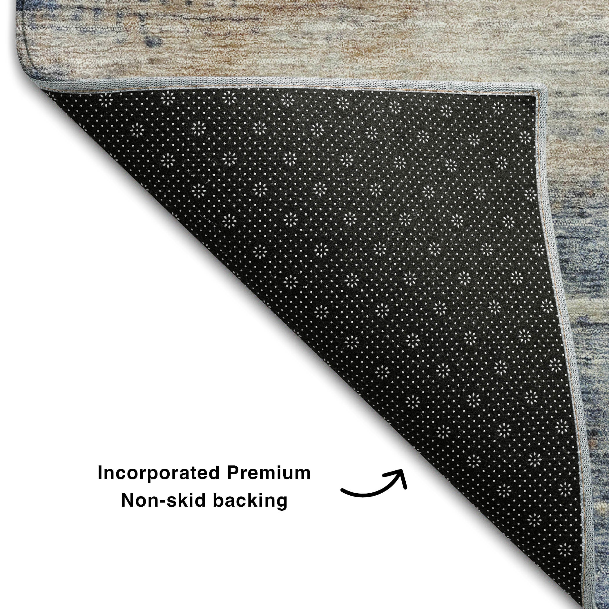 Lima Machine Washable Transitional Denim Blue Rug 1'8" x 2'6" #shape_Rectangle