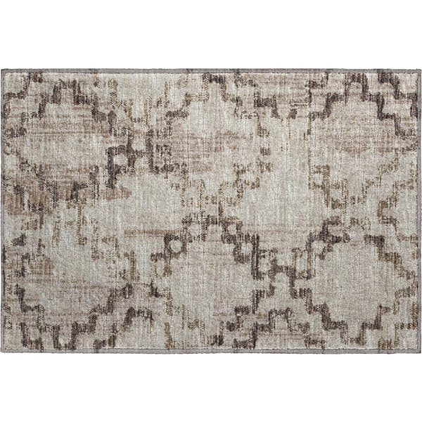 Hoi An Machine Washable Transitional Mocha Brown Rug 1'8" x 2'6"