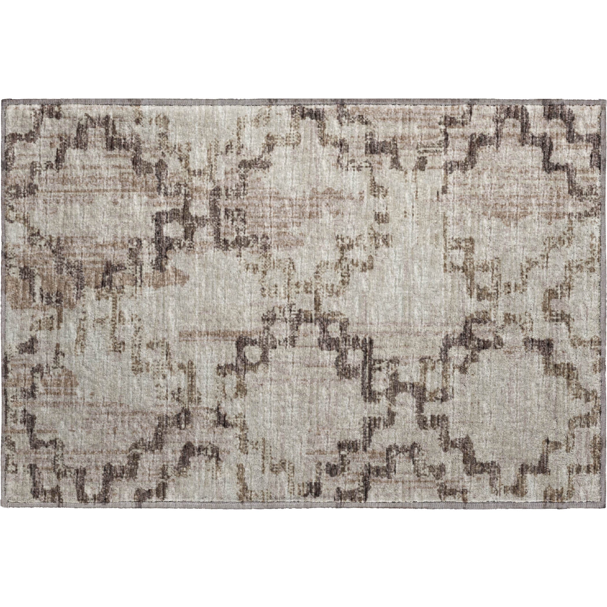 Hoi An Machine Washable Transitional Mocha Brown Rug 1'8" x 2'6" #shape_Rectangle