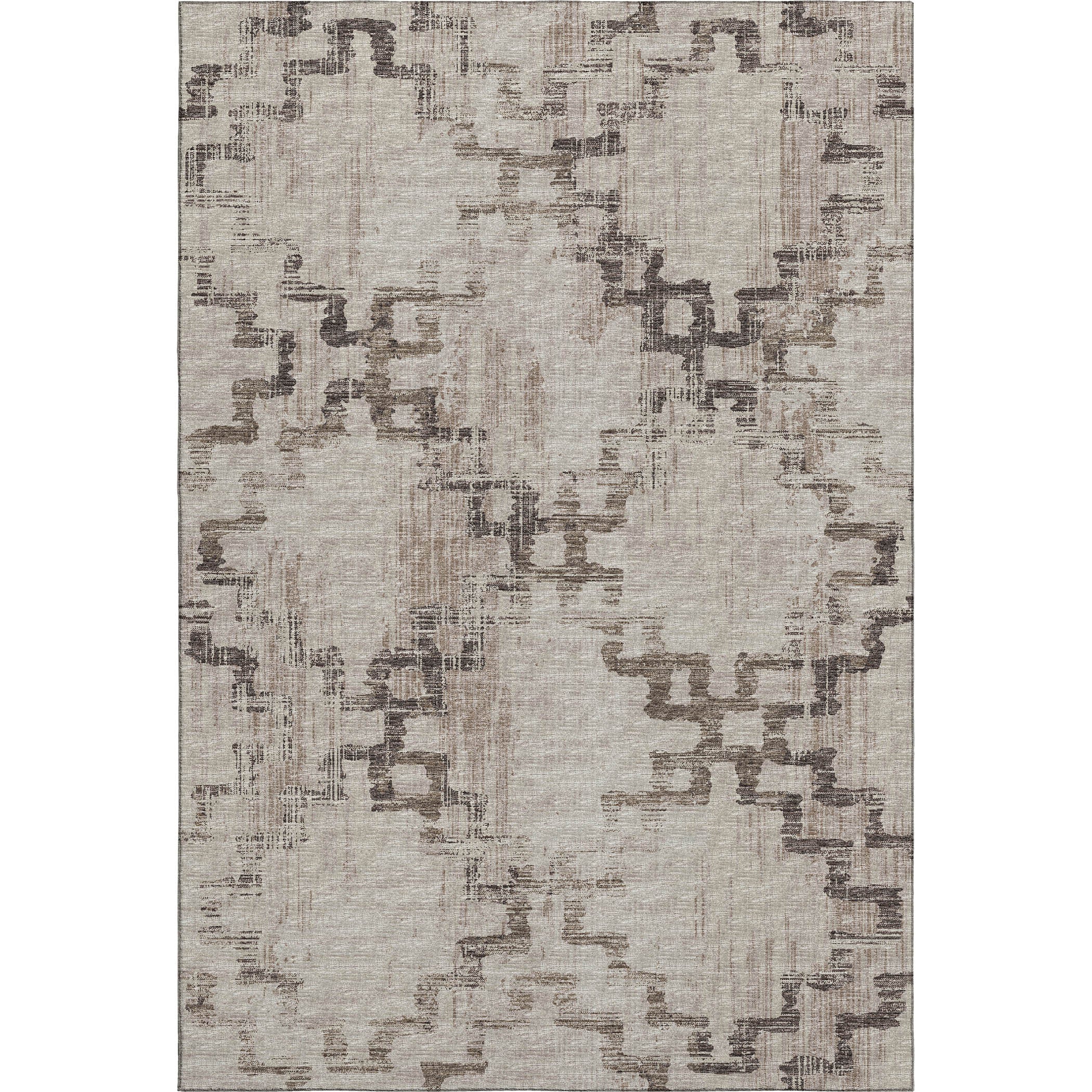 Hoi An Machine Washable Transitional Mocha Brown Rug 2'6" x 3'10" #shape_Rectangle