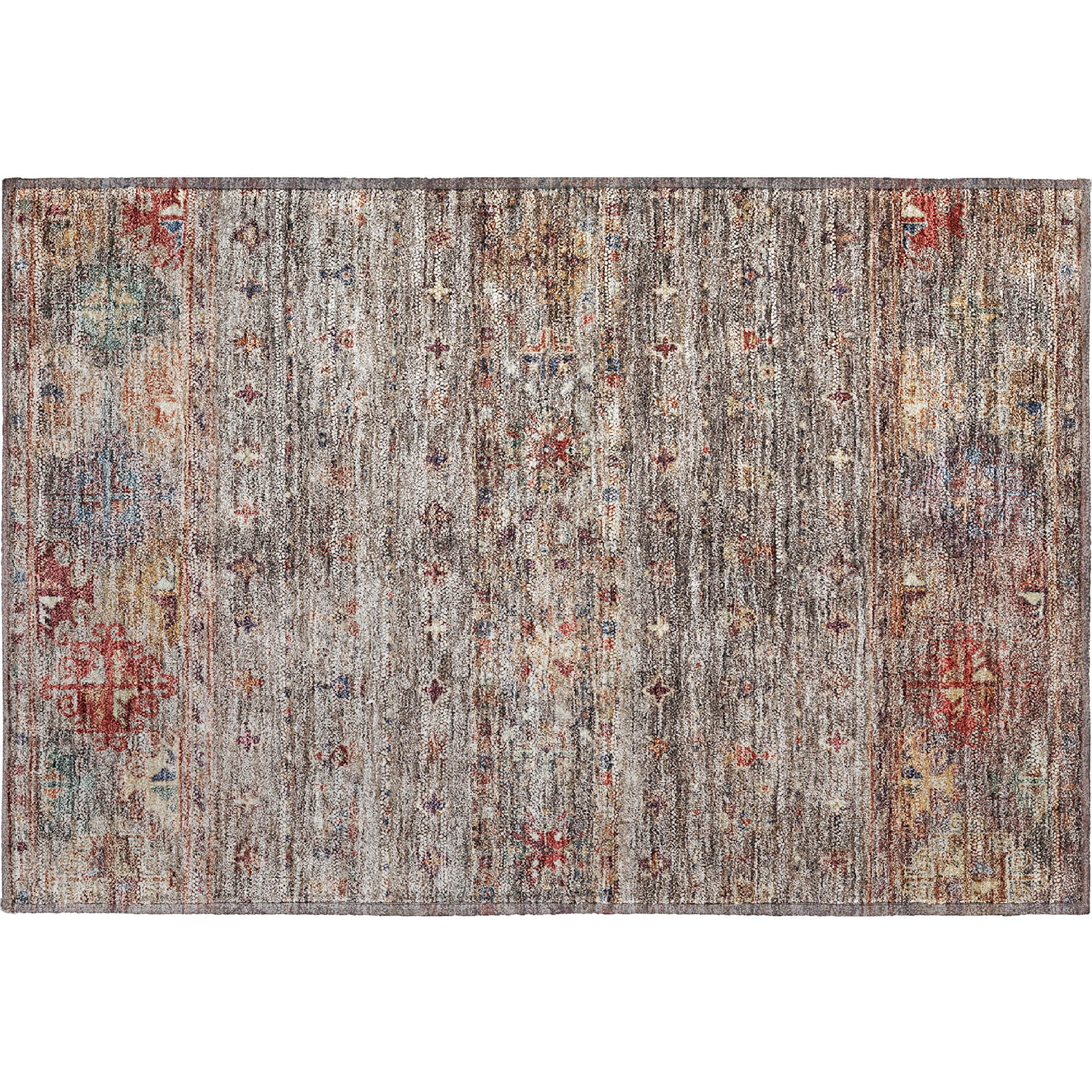 Seoul Machine Washable Transitional Gray Rug 1'8" x 2'6" #shape_Rectangle