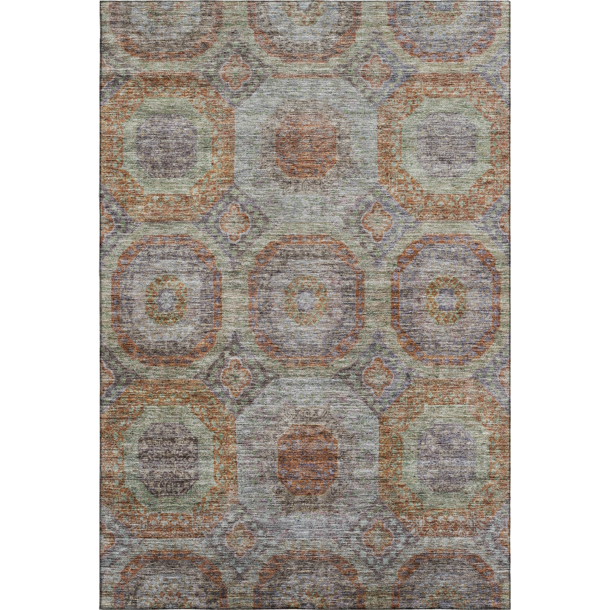 Siena Machine Washable Transitional Paprika Orange Rug 2'6" x 3'10" #shape_Rectangle