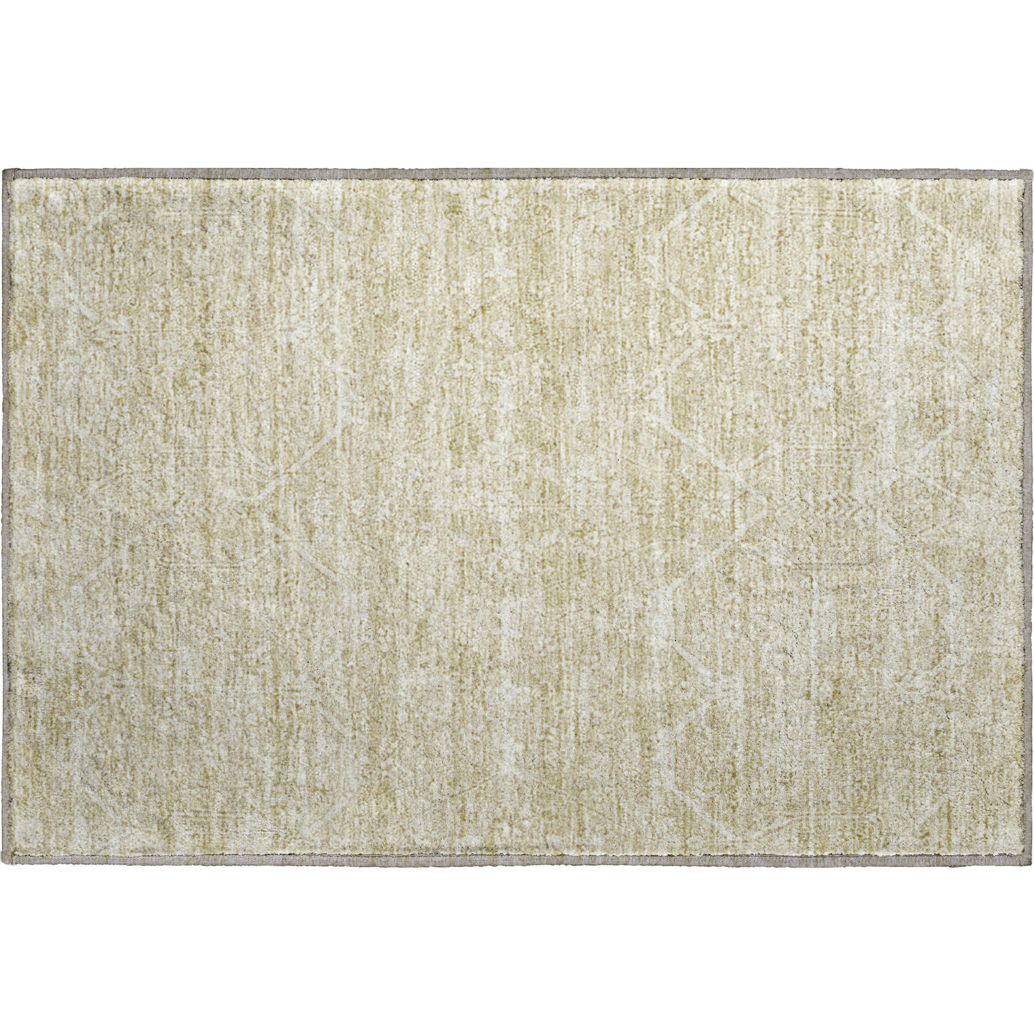Kotor Machine Washable Traditional Beige Brown Rug 1'8" x 2'6" #shape_Rectangle