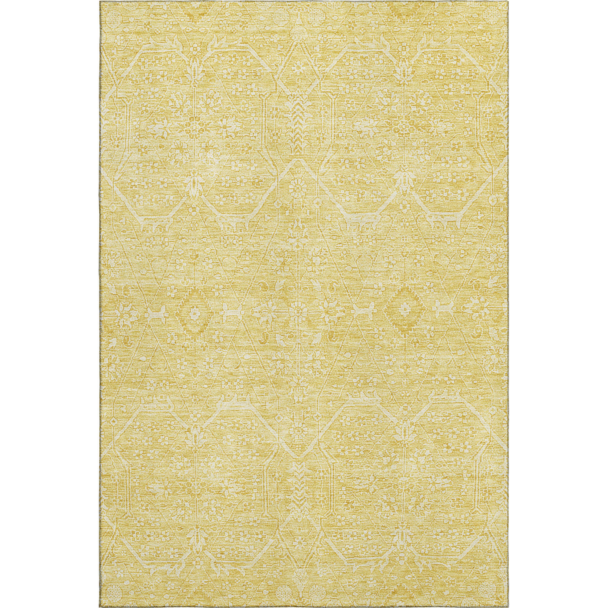 Kotor Machine Washable Traditional Gold Rug 2'6" x 3'10" #shape_Rectangle