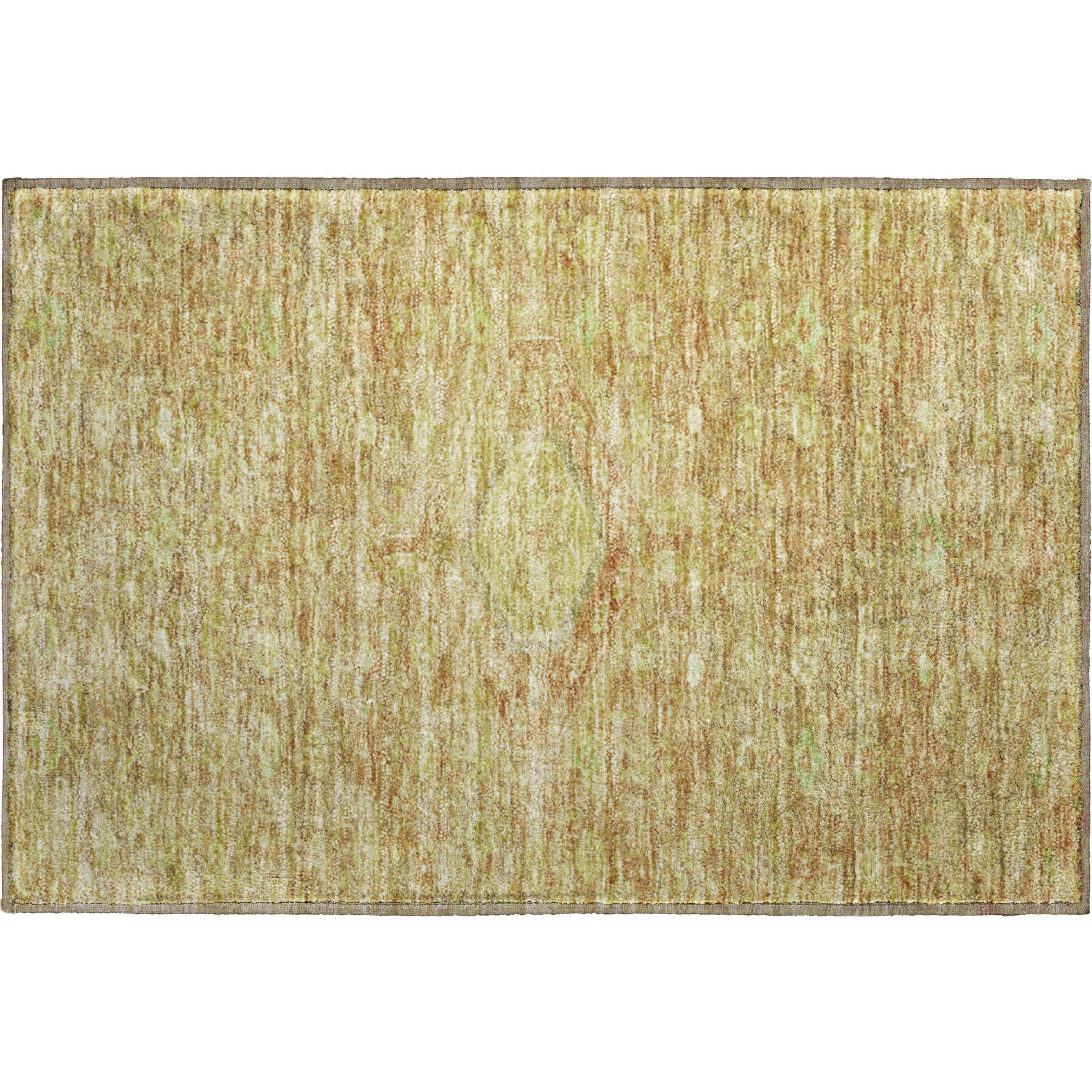 Oslo Machine Washable Traditional Terracotta Orange Rug 1'8" x 2'6" #shape_Rectangle