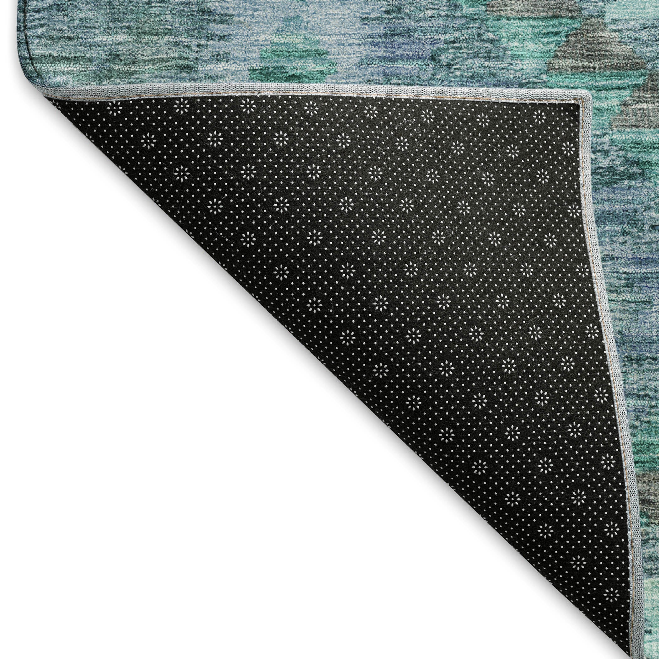 Bogota Machine Washable Transitional Blue Rug 1'8" x 2'6" #shape_Rectangle