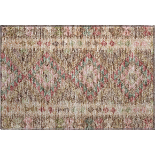Bogota Machine Washable Transitional Brown Rug 1'8" x 2'6"
