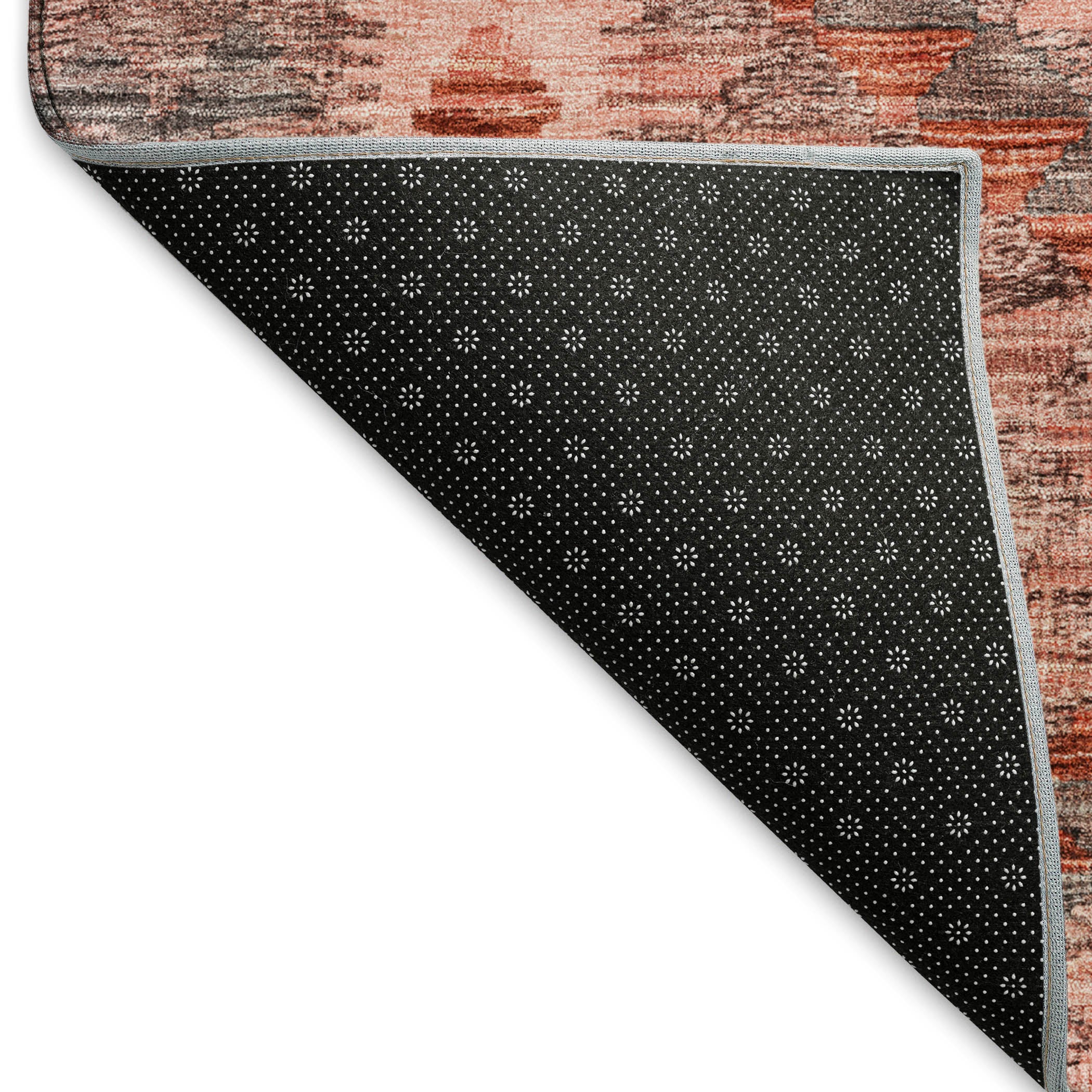 Bogota Machine Washable Transitional Terracotta Orange Rug 1'8" x 2'6" #shape_Rectangle