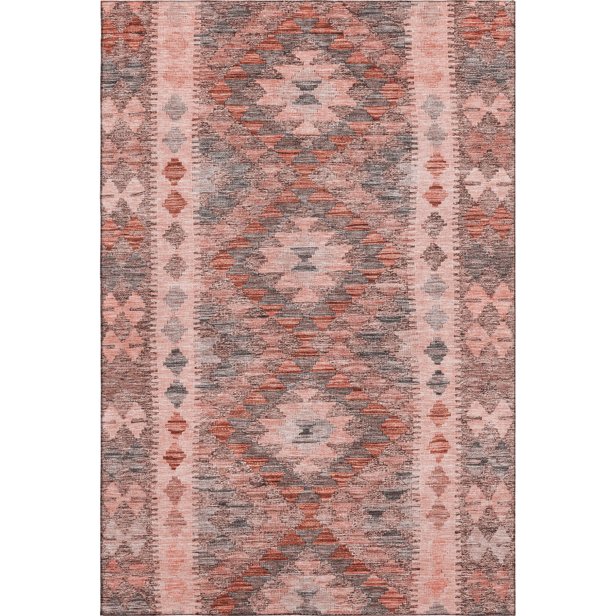 Bogota Machine Washable Transitional Terracotta Orange Rug 2'6" x 3'10" #shape_Rectangle