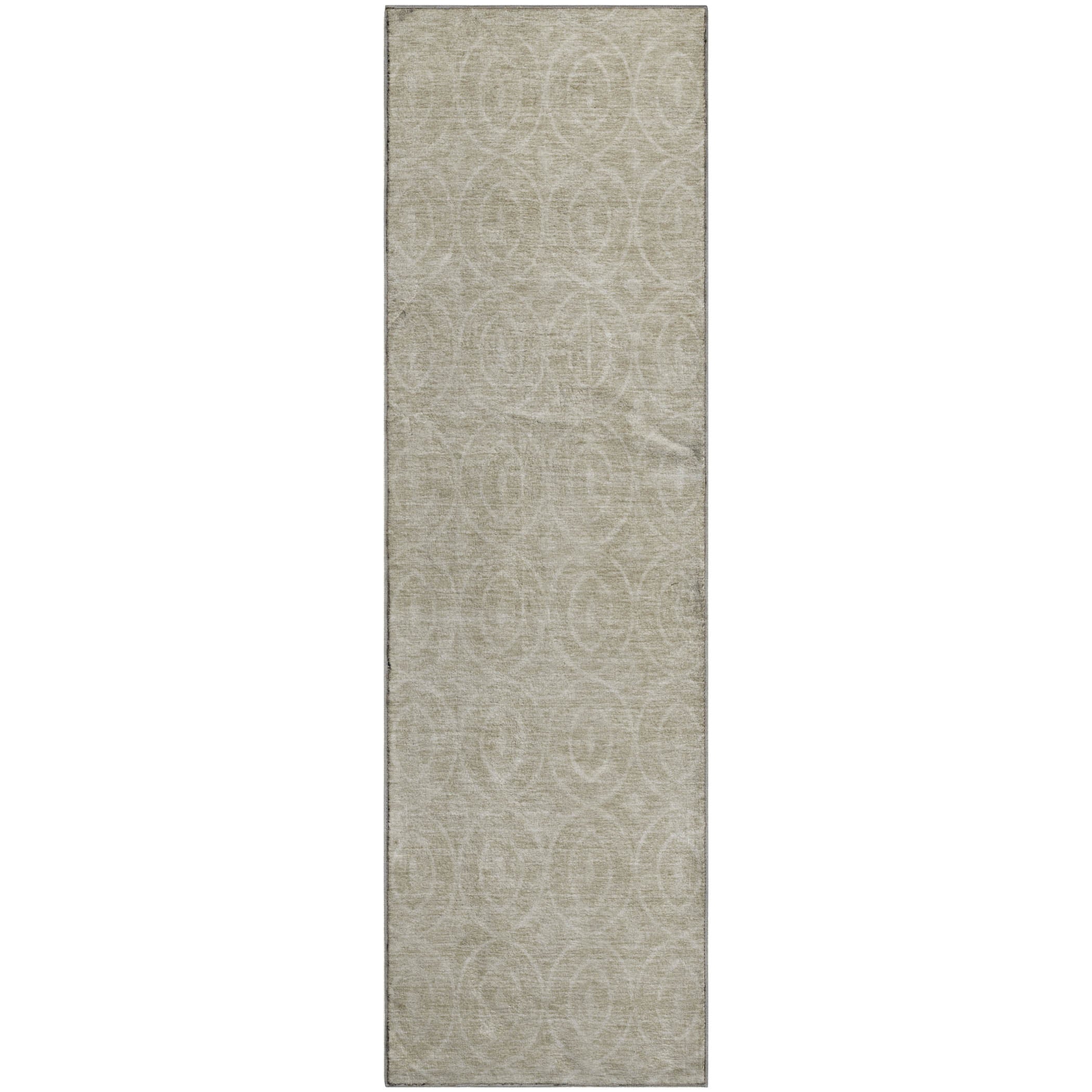 Mostar Machine Washable Transitional Beige Brown Rug 2'3" x 7'6" #shape_Runner