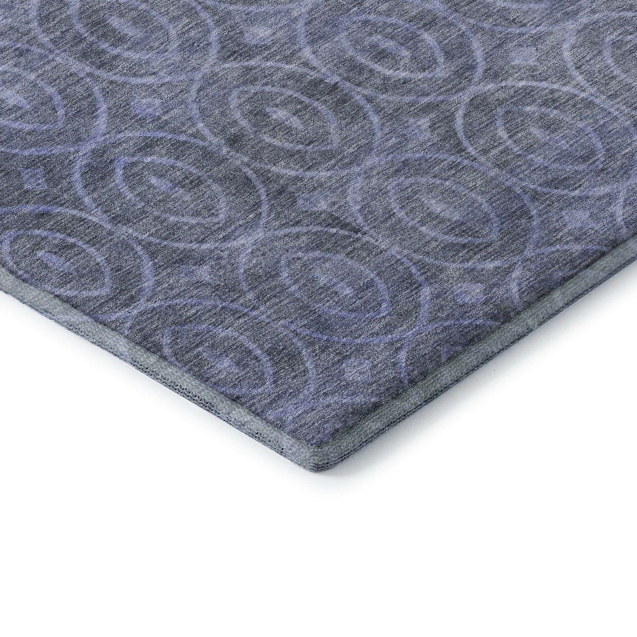 Mostar Machine Washable Transitional Denim Blue Rug 1'8" x 2'6" #shape_Rectangle