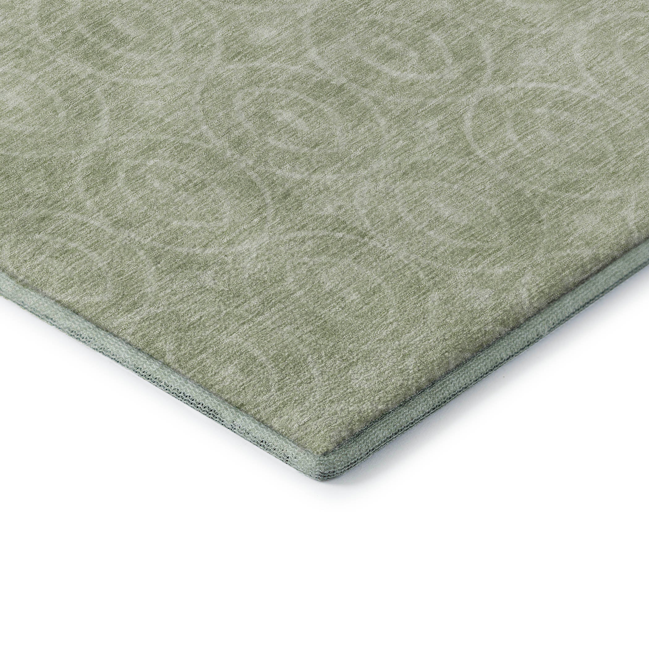 Mostar Machine Washable Transitional Mint Green Rug 1'8" x 2'6" #shape_Rectangle