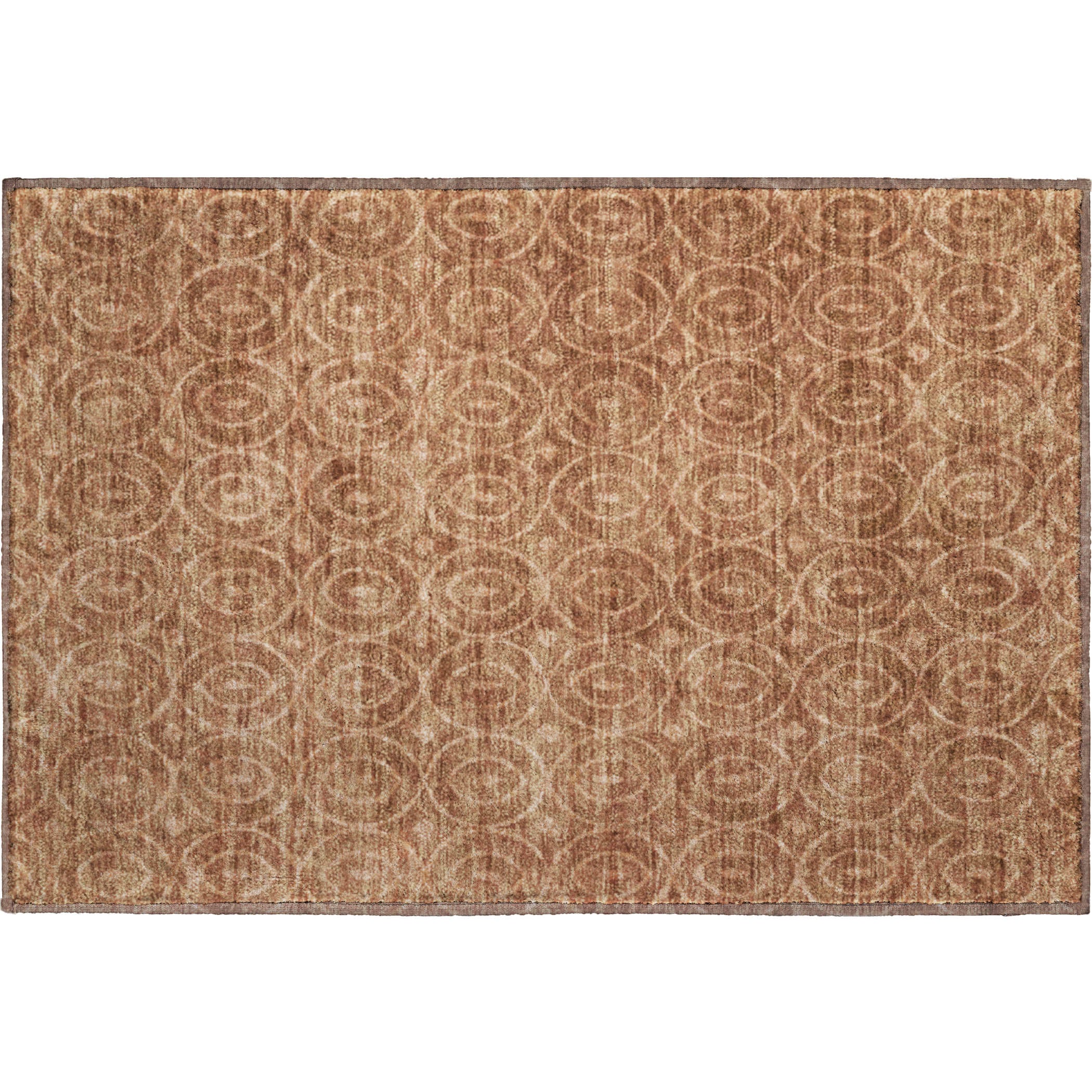 Mostar Machine Washable Transitional Terracotta Orange Rug 1'8" x 2'6" #shape_Rectangle