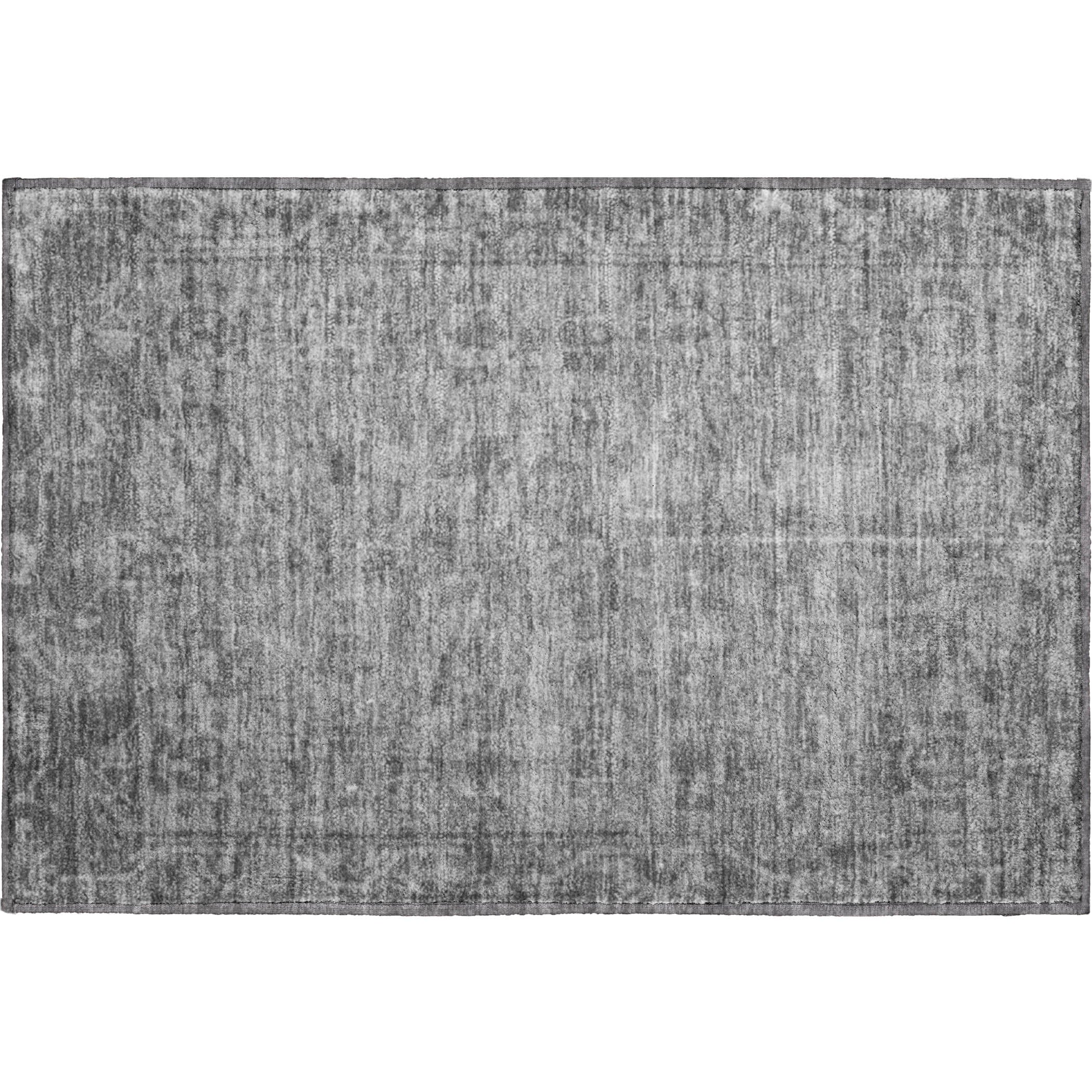 Salzburg Machine Washable Traditional Gray Rug 1'8" x 2'6" #shape_Rectangle