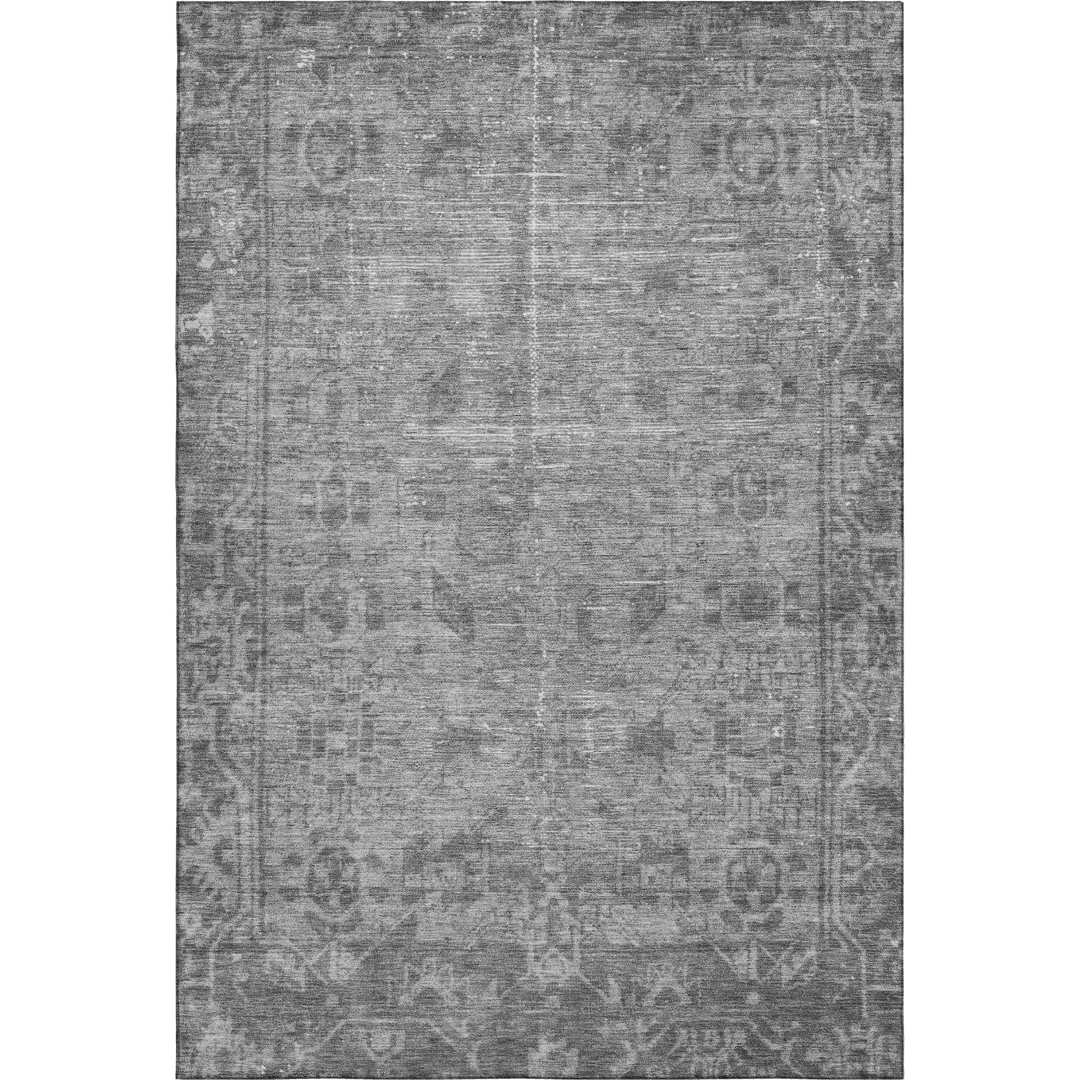 Salzburg Machine Washable Traditional Gray Rug 2'6" x 3'10" #shape_Rectangle
