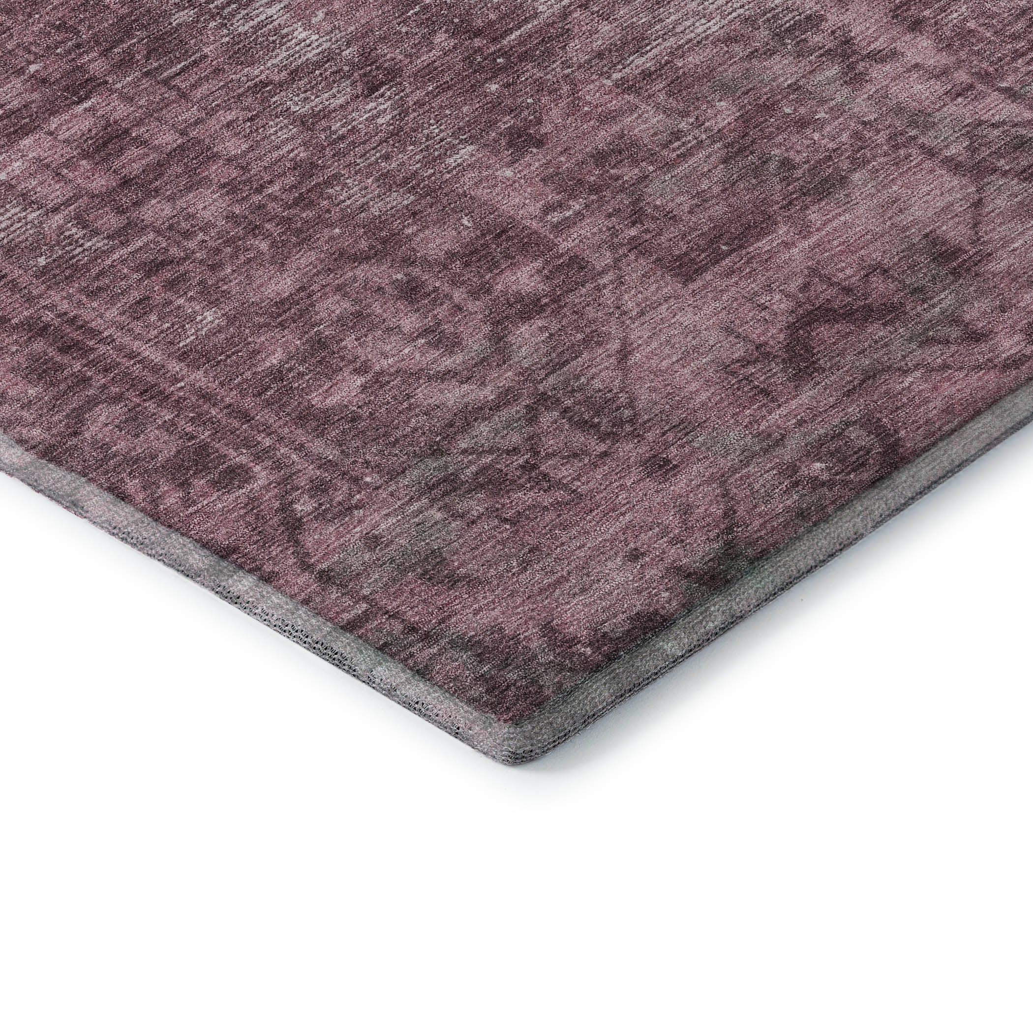 Salzburg Machine Washable Traditional Merlot Red Rug 1'8" x 2'6" #shape_Rectangle