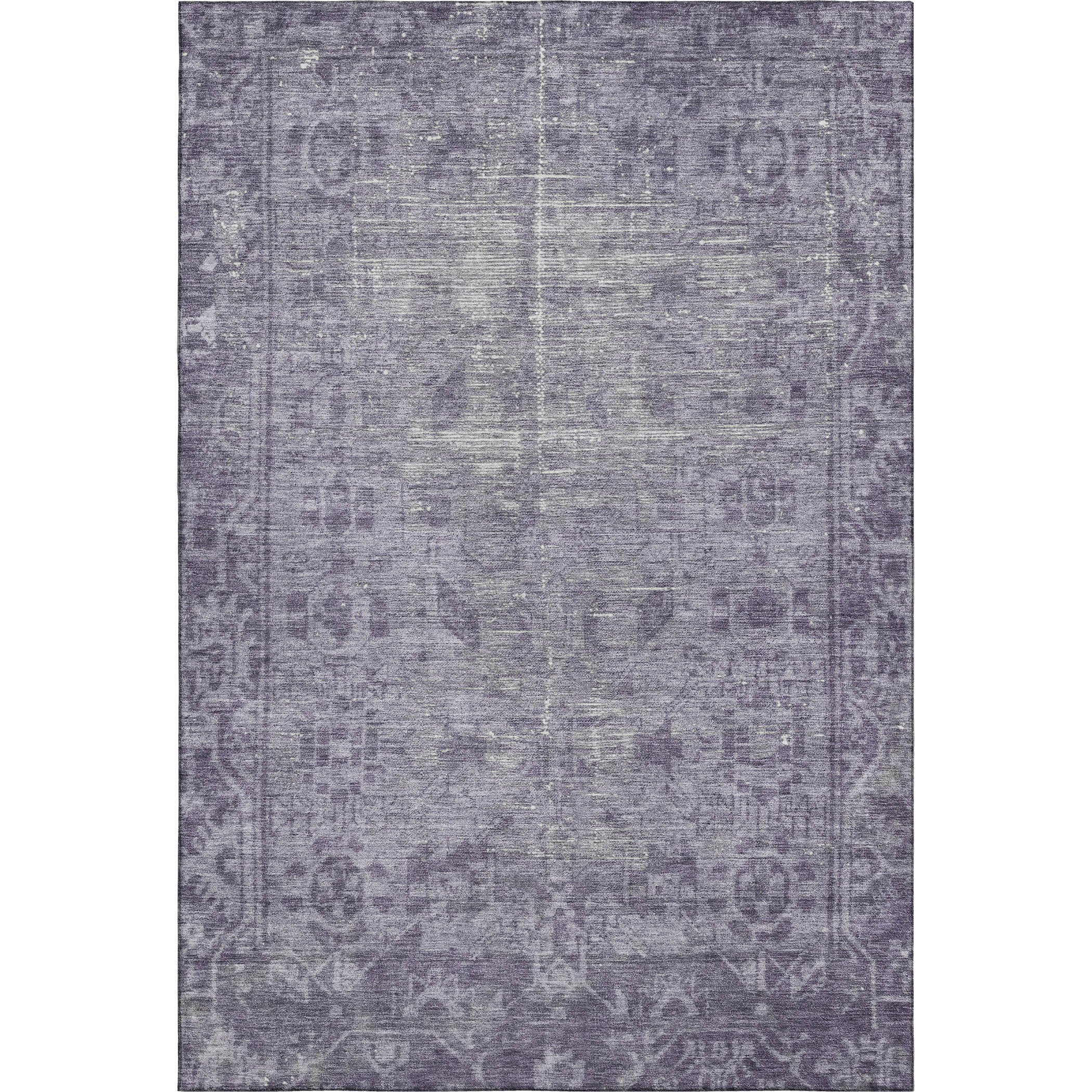 Salzburg Machine Washable Traditional Purple Rug 2'6" x 3'10" #shape_Rectangle