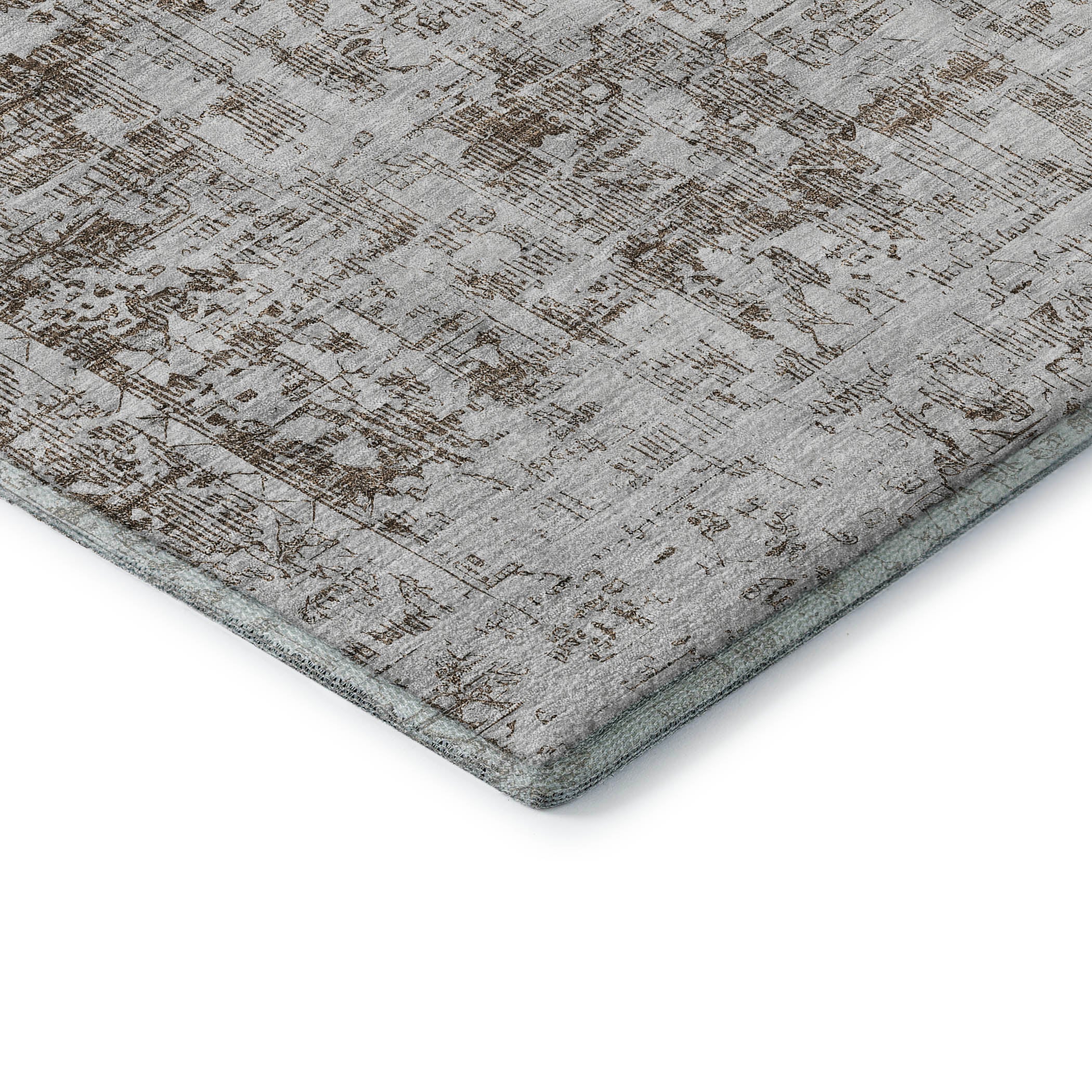 Salzburg Machine Washable Traditional Chocolate Brown Rug 1'8" x 2'6" #shape_Rectangle