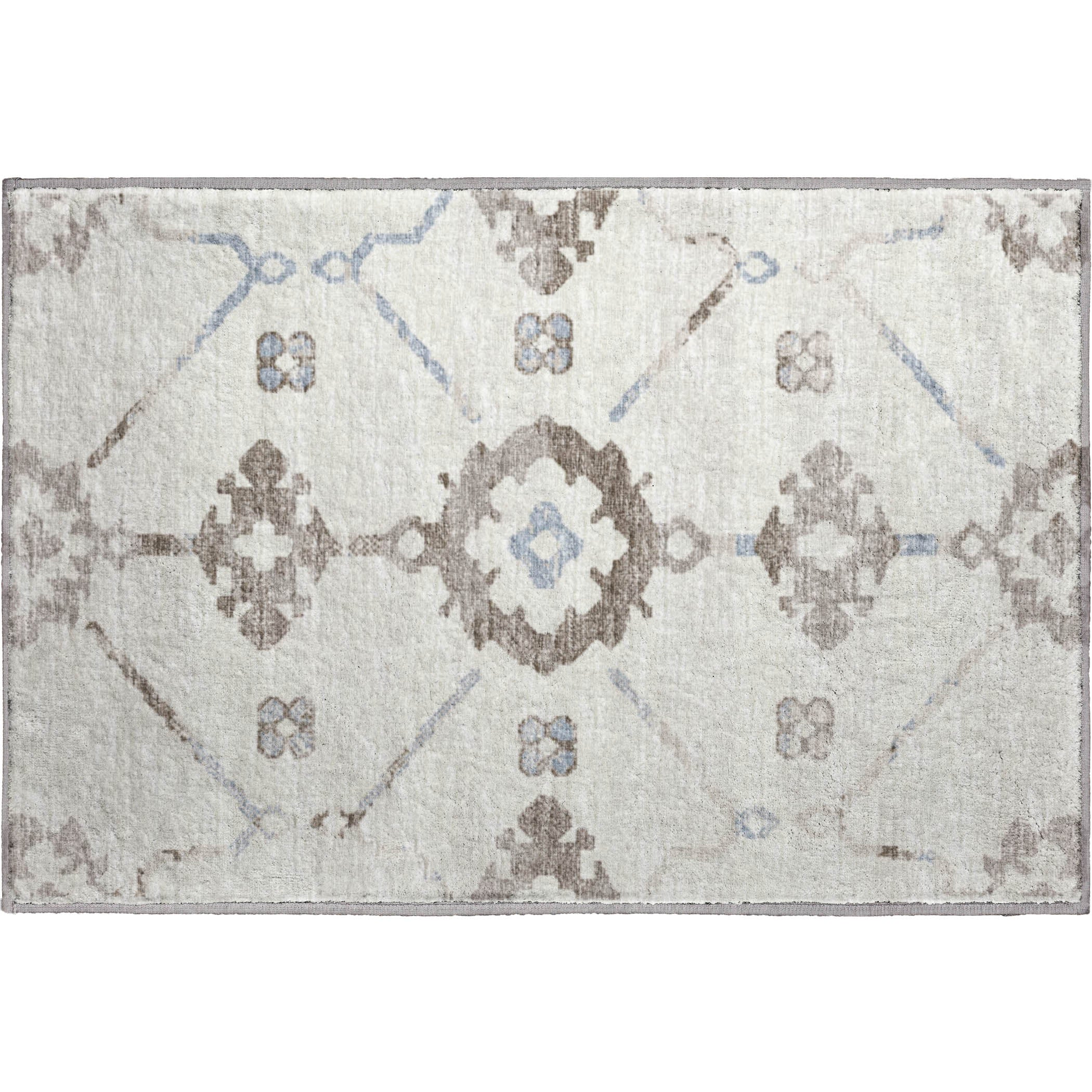 Oaxaca Machine Washable Transitional Taupe Neutral Rug 1'8" x 2'6" #shape_Rectangle