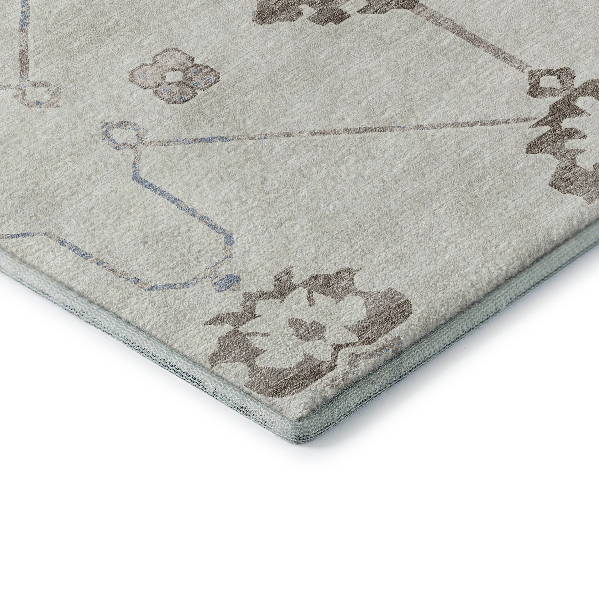Oaxaca Machine Washable Transitional Taupe Neutral Rug 1'8" x 2'6" #shape_Rectangle