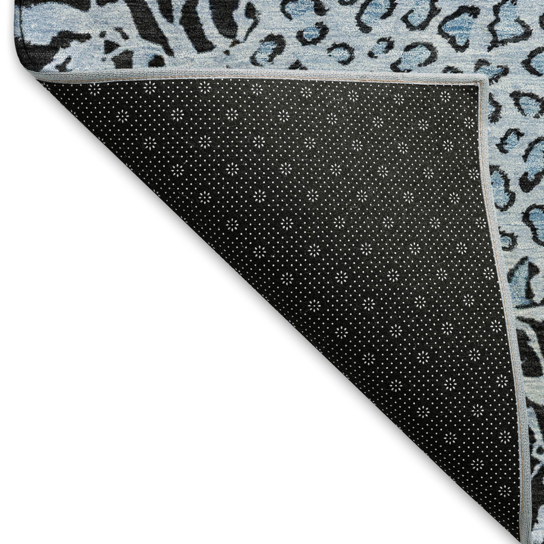 Baku Machine Washable Transitional Blue Rug 1'8" x 2'6" #shape_Rectangle