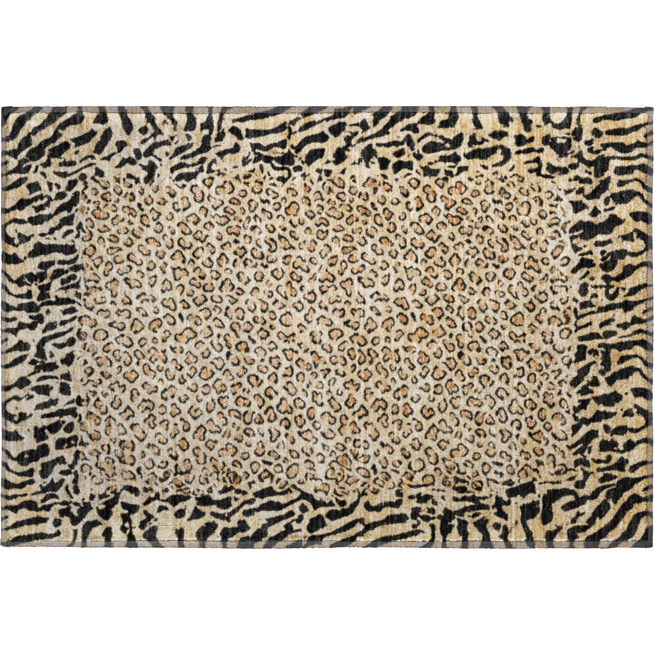 Baku Machine Washable Transitional Gold Rug 1'8" x 2'6" #shape_Rectangle