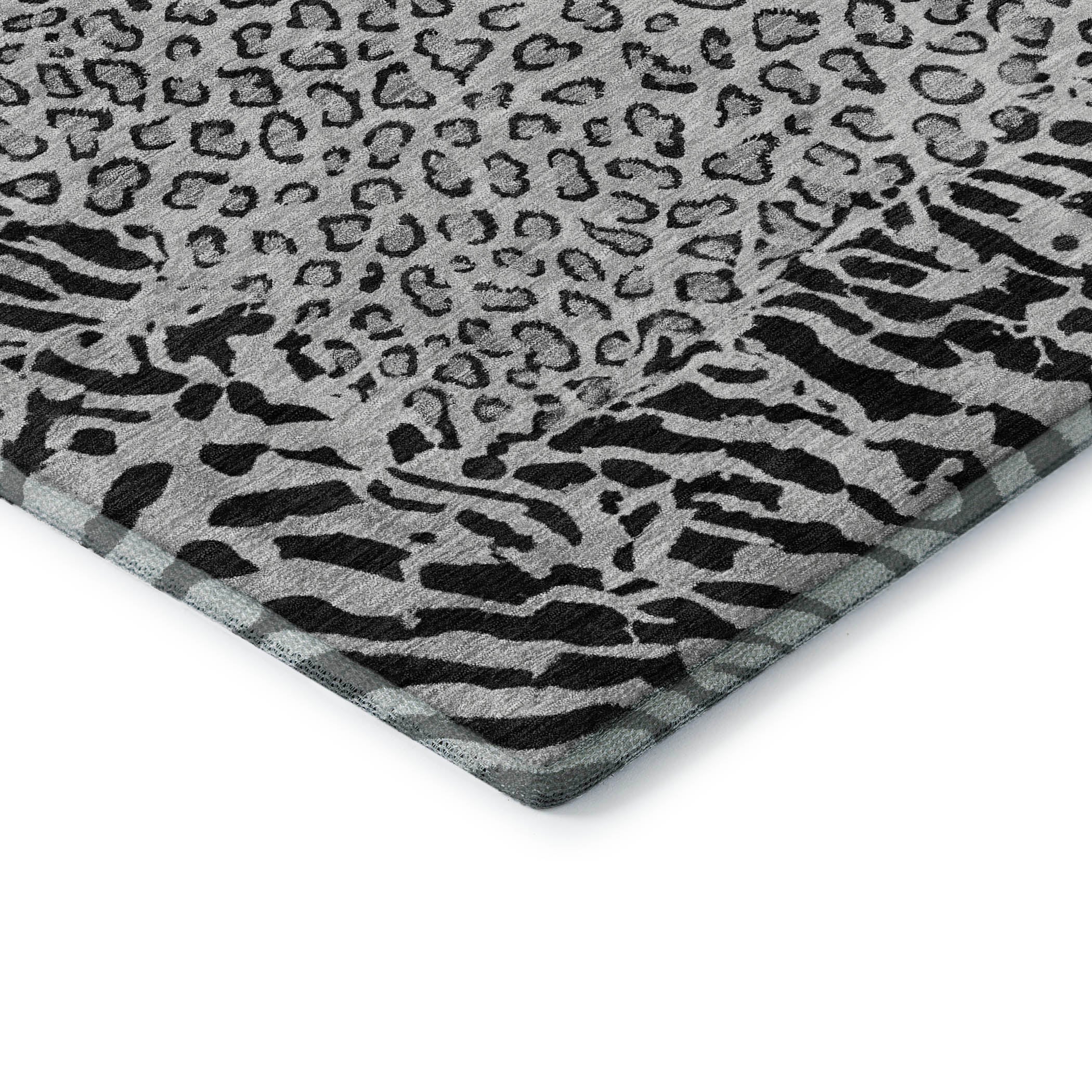 Baku Machine Washable Transitional Gray Rug 1'8" x 2'6" #shape_Rectangle