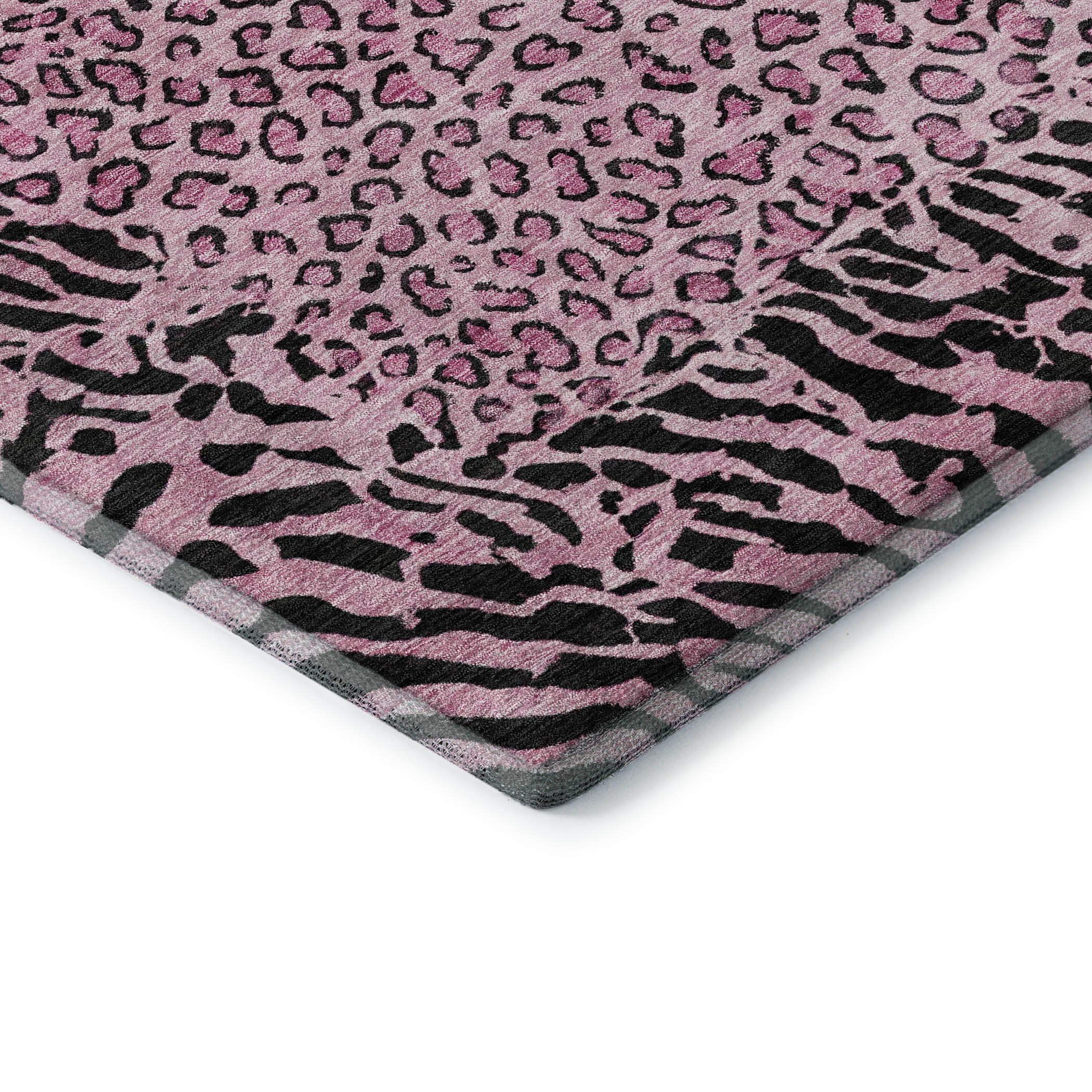 Baku Machine Washable Transitional Pink Rug 1'8" x 2'6" #shape_Rectangle