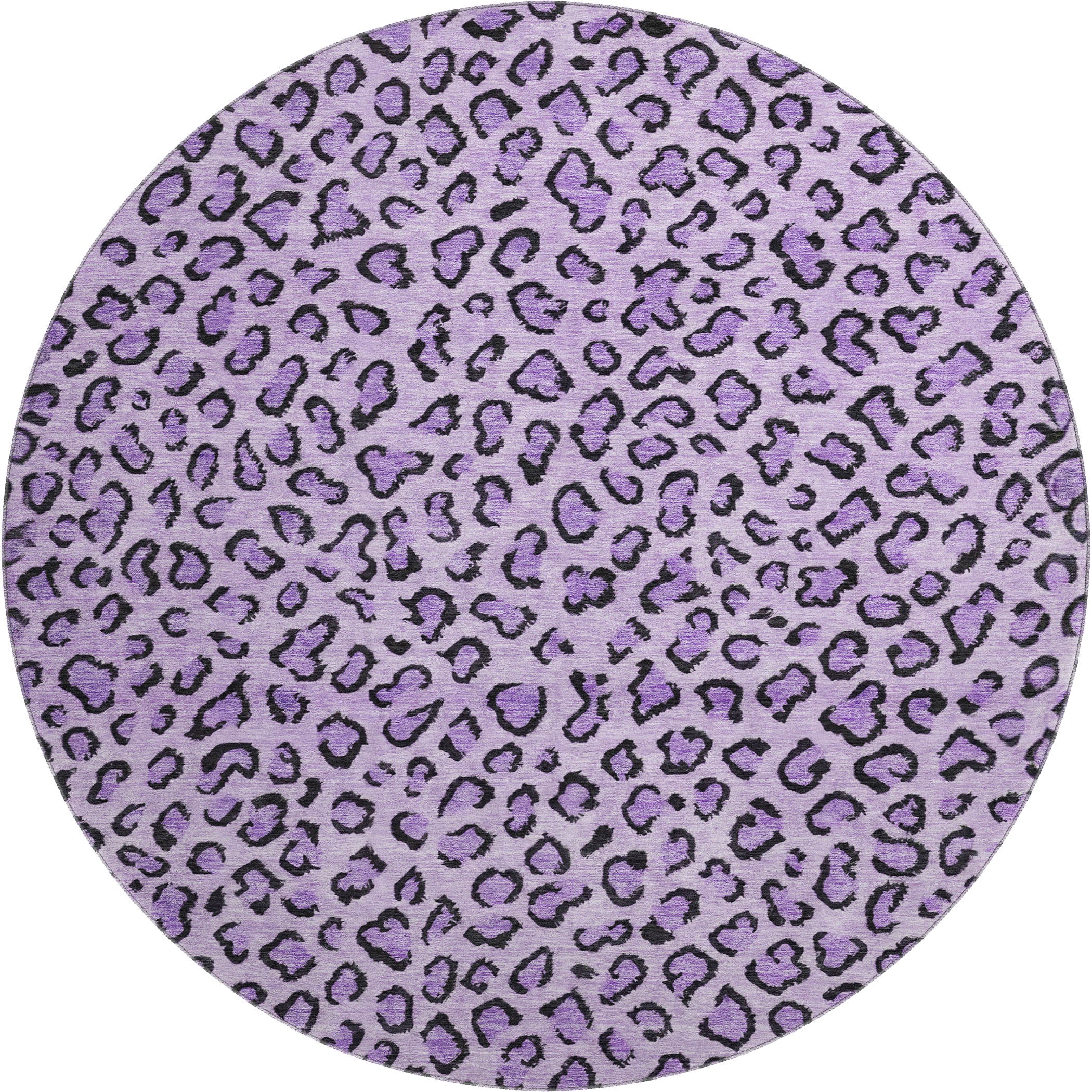 Baku Machine Washable Transitional Purple Rug 8' x 8' #shape_Round