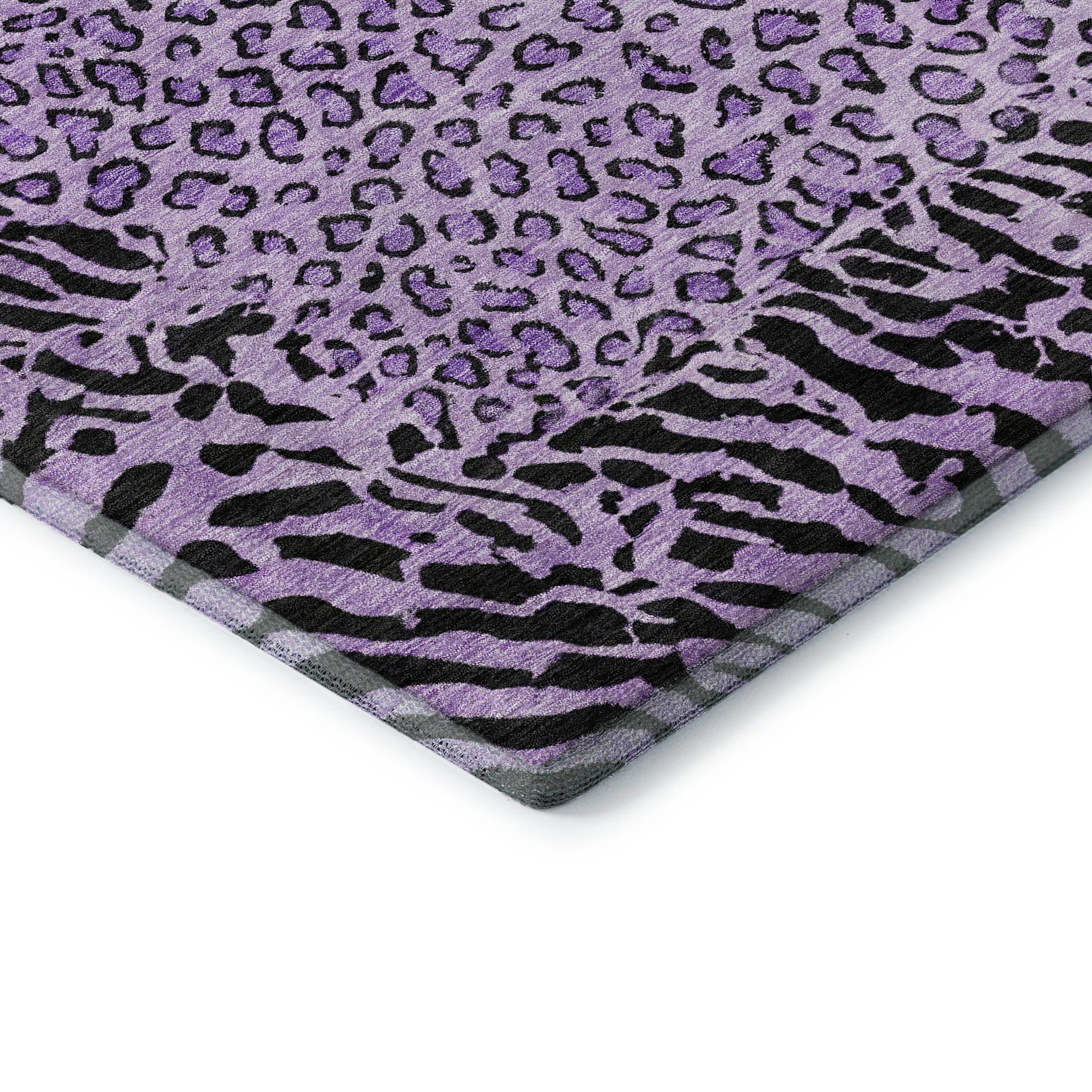 Baku Machine Washable Transitional Purple Rug 1'8" x 2'6" #shape_Rectangle