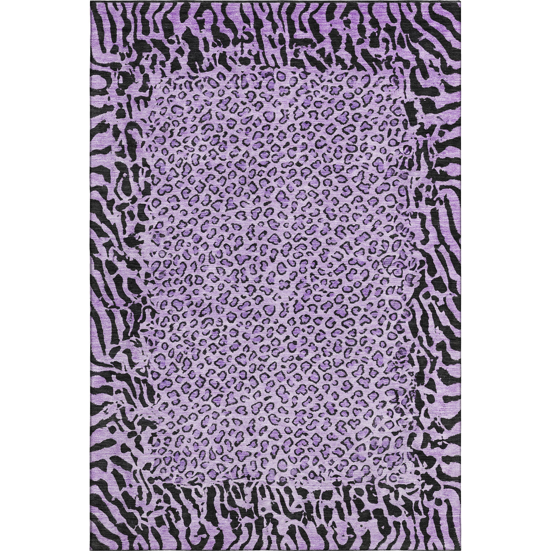 Baku Machine Washable Transitional Purple Rug 2'6" x 3'10" #shape_Rectangle