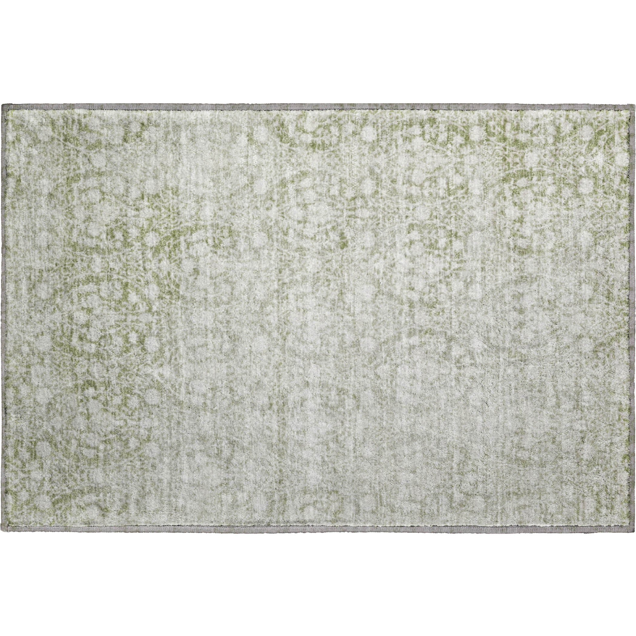 Vienna Machine Washable Transitional Aloe Green Rug 1'8" x 2'6" #shape_Rectangle