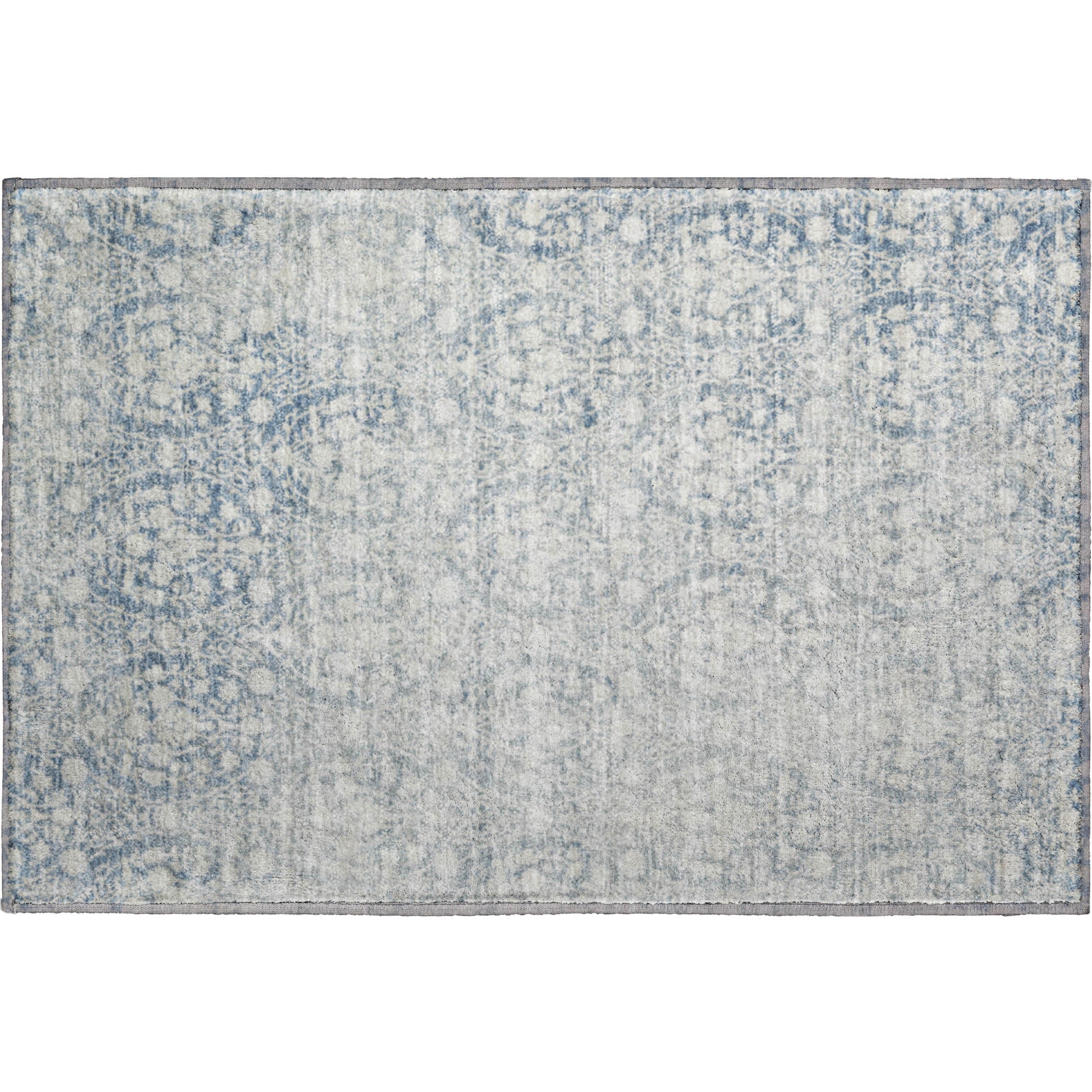 Vienna Machine Washable Transitional Denim Blue Rug 1'8" x 2'6" #shape_Rectangle