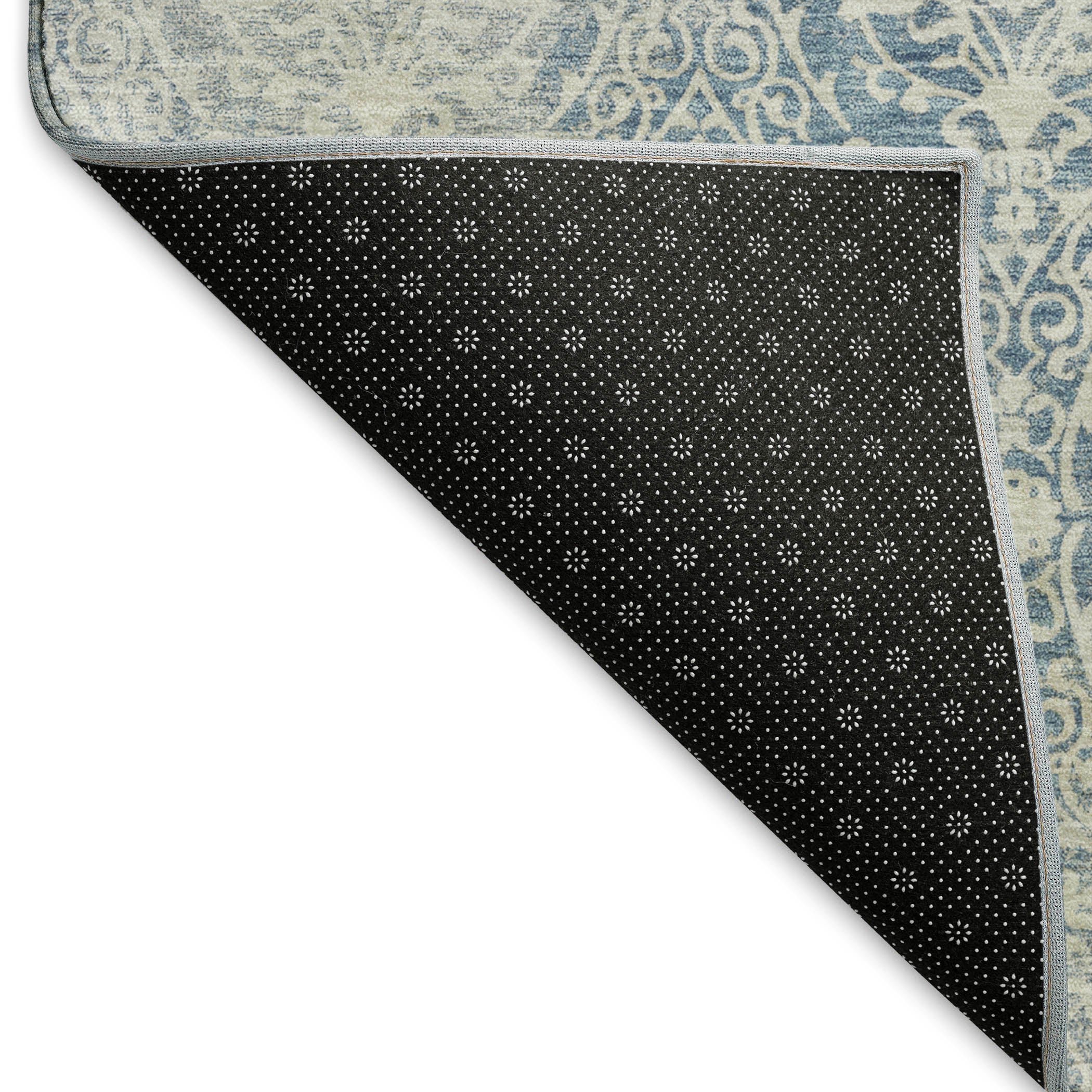 Vienna Machine Washable Transitional Denim Blue Rug 1'8" x 2'6" #shape_Rectangle