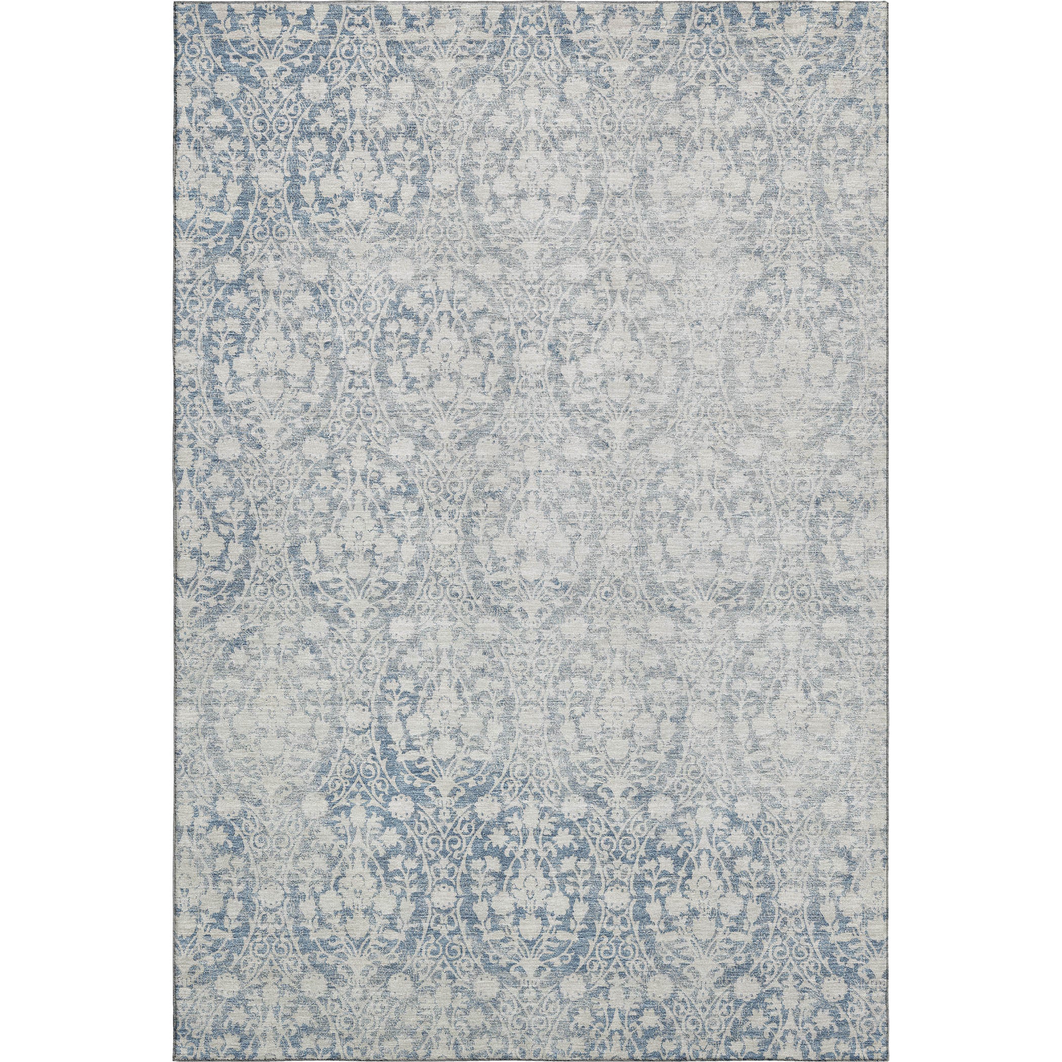 Vienna Machine Washable Transitional Denim Blue Rug 2'6" x 3'10" #shape_Rectangle