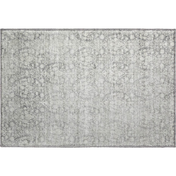Vienna Machine Washable Transitional Gray Rug 1'8" x 2'6"